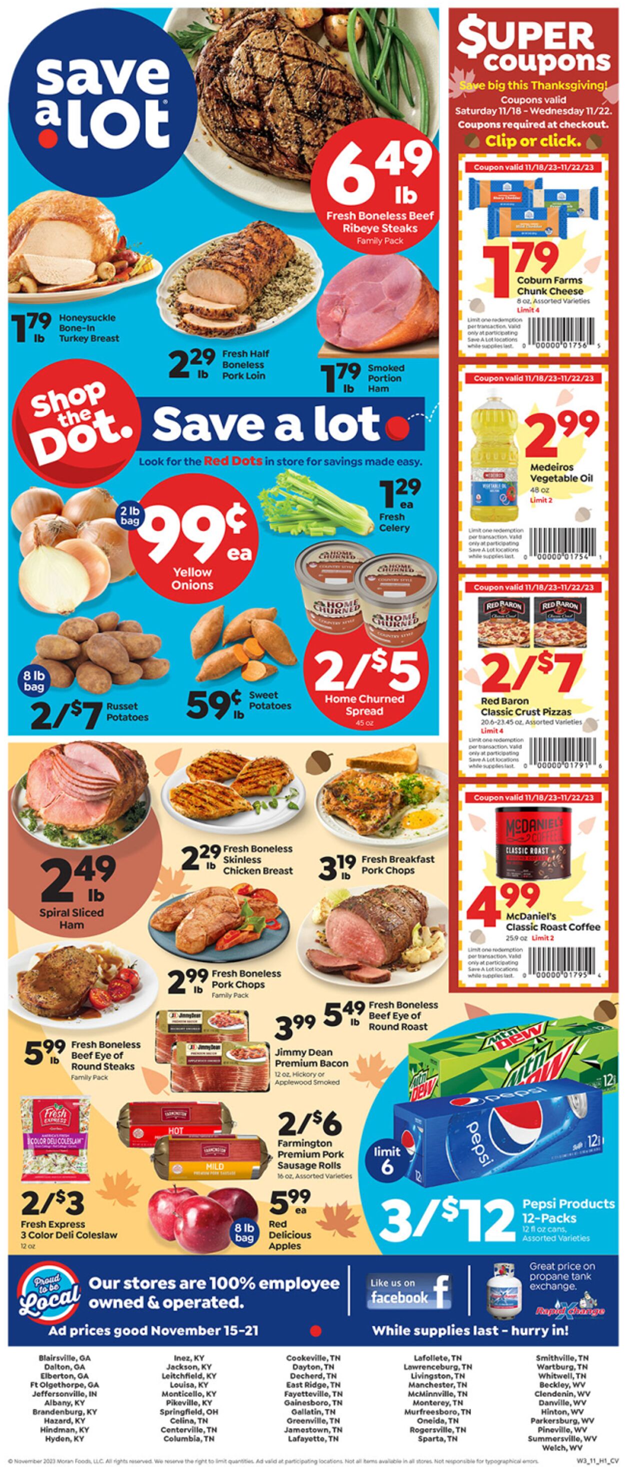 Save a Lot - Dalton Weekly Ad Circular - valid 11/15-11/17/2023