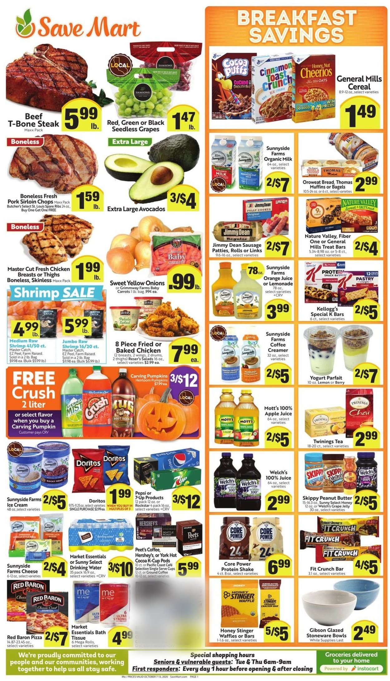 Save Mart Weekly Ad Circular - valid 10/07-10/13/2020