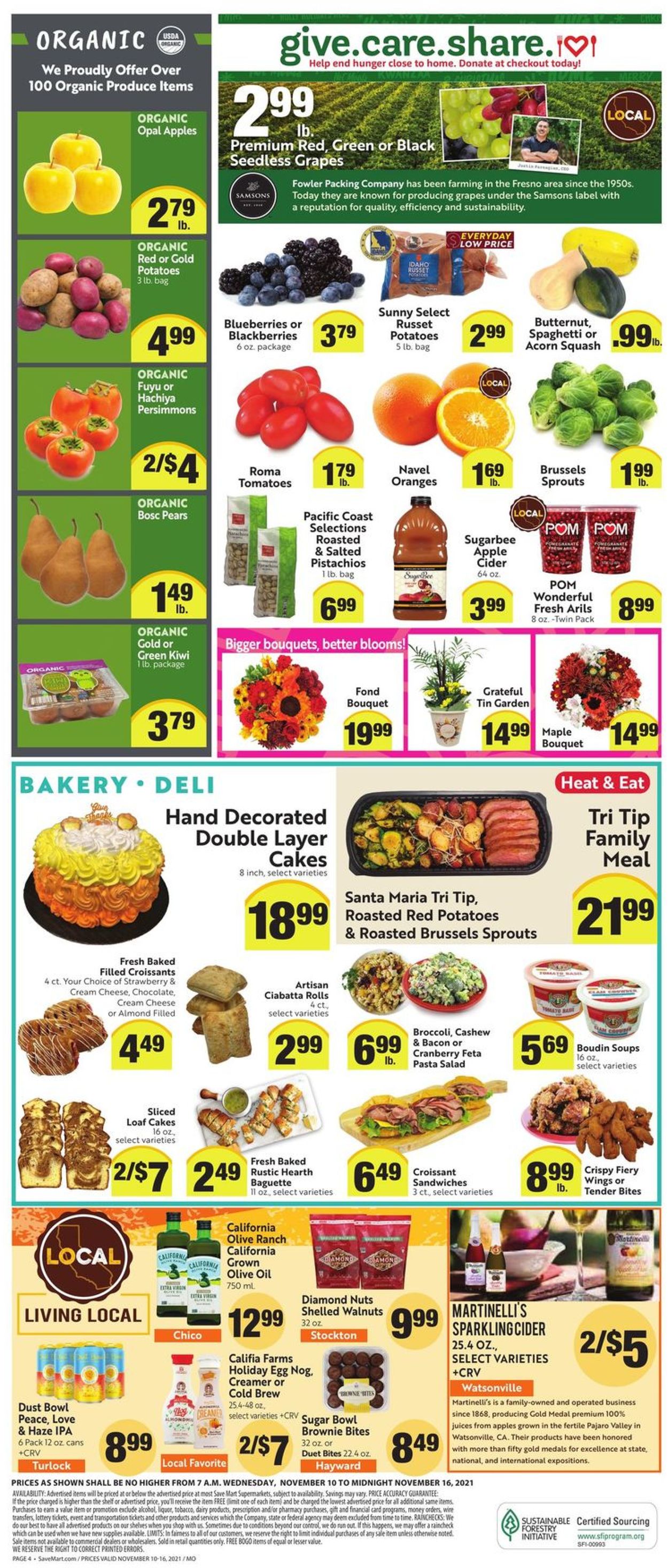 Save Mart Weekly Ad Circular - valid 11/10-11/16/2021 (Page 4)