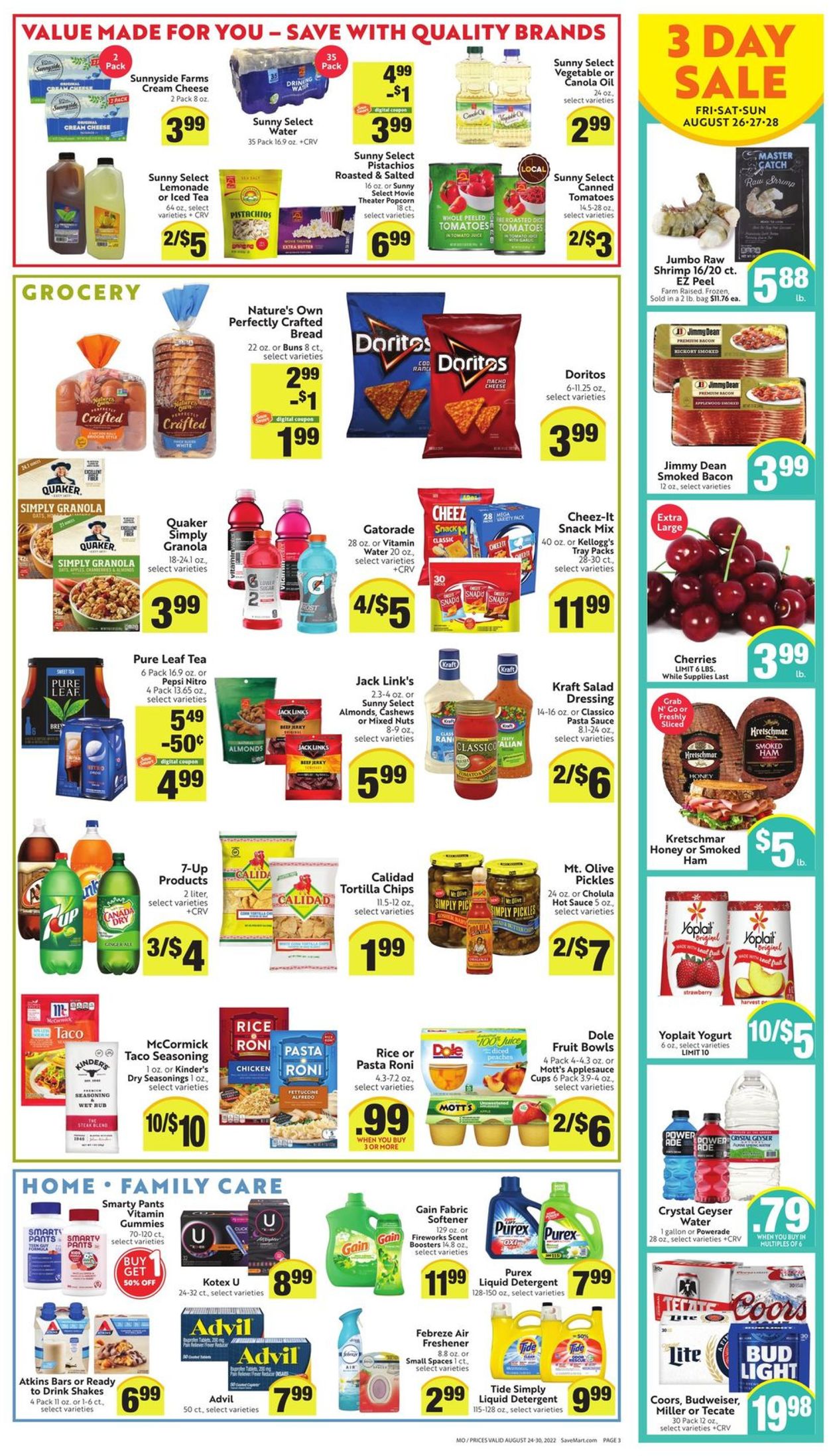 Save Mart Weekly Ad Circular - valid 08/24-08/30/2022 (Page 3)