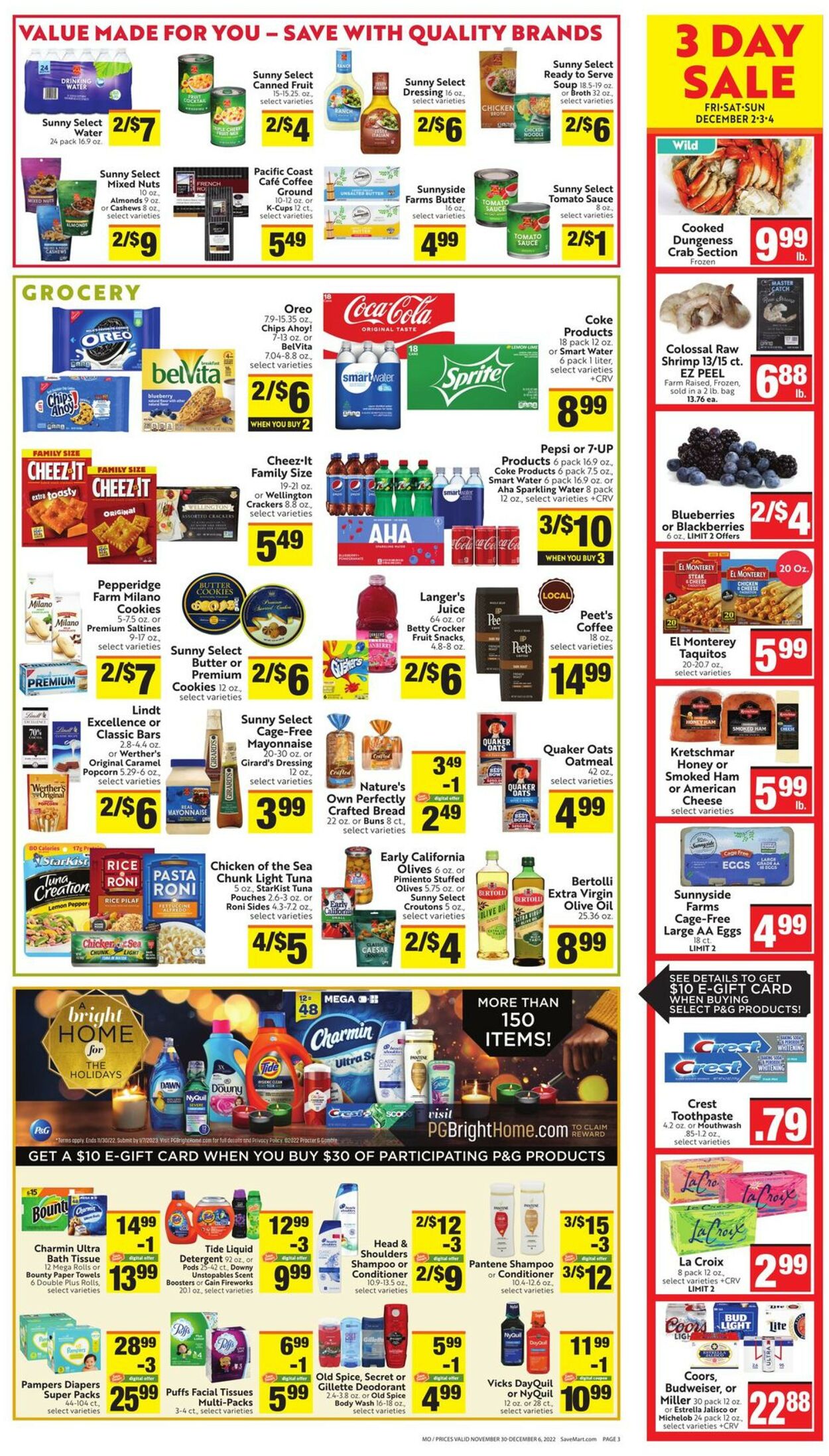 Save Mart Weekly Ad Circular - valid 11/30-12/06/2022 (Page 3)
