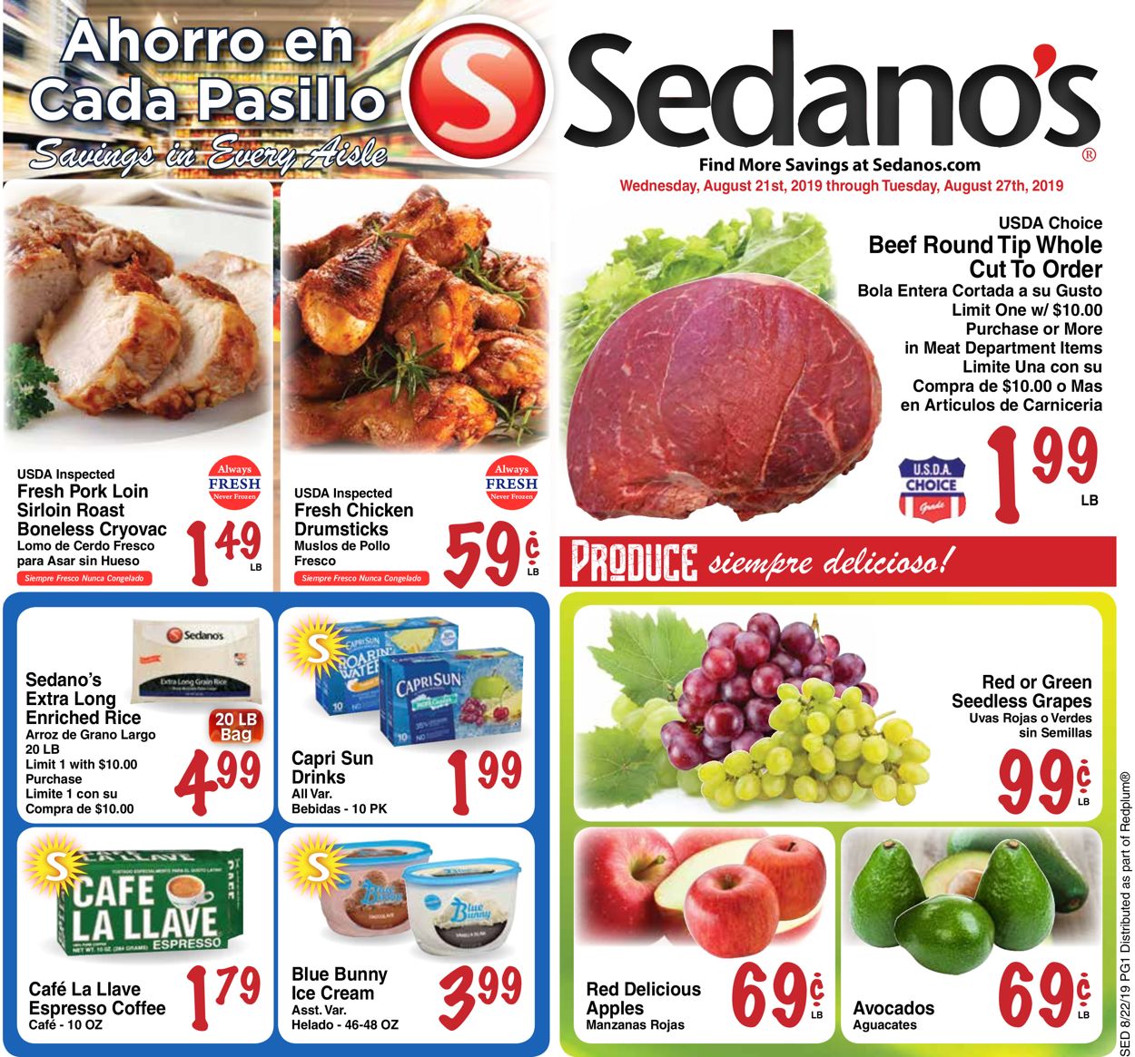 Sedano's Weekly Ad Circular - valid 08/21-08/27/2019