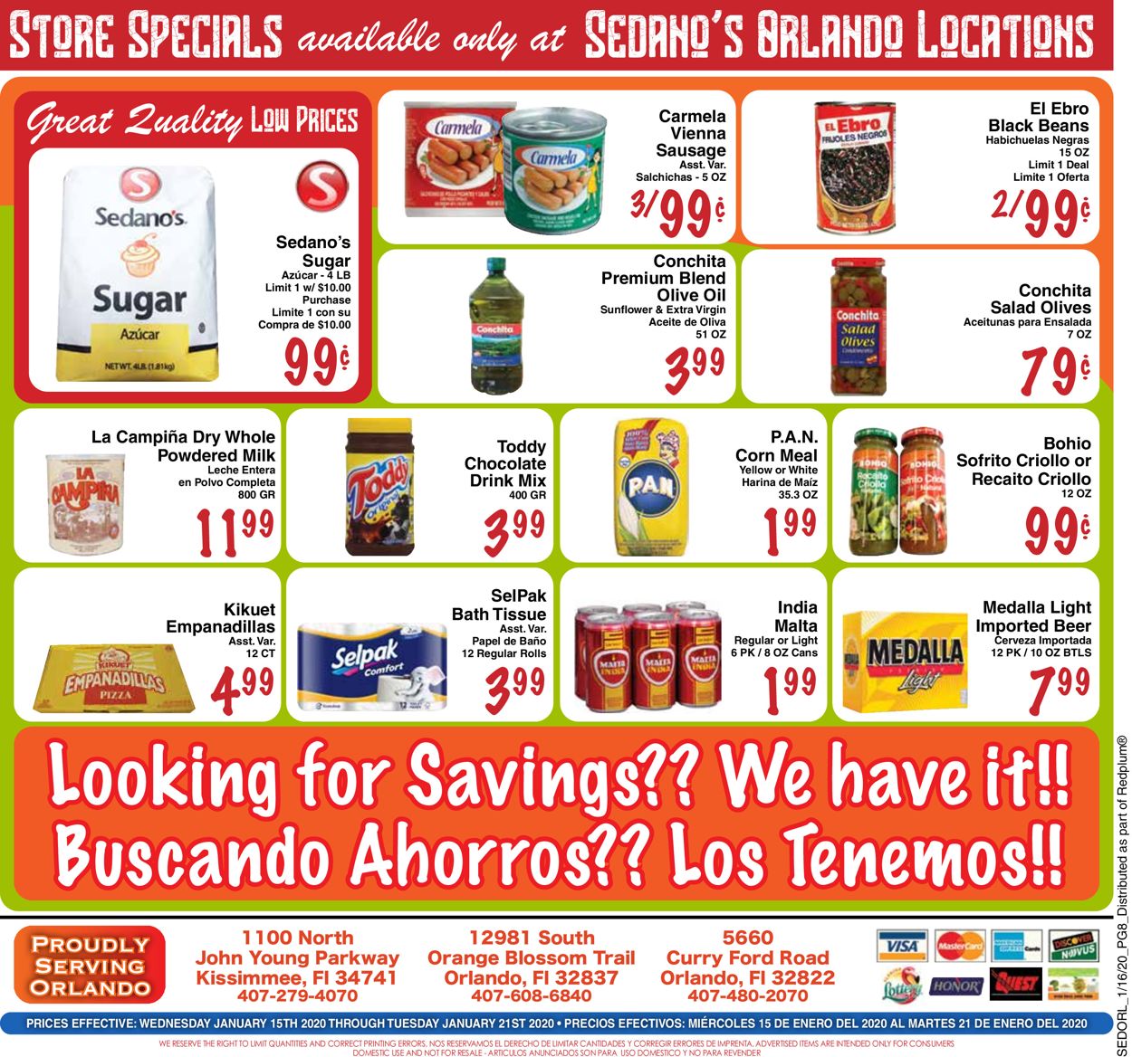 Sedano's Weekly Ad Circular - valid 01/15-01/21/2020 (Page 8)