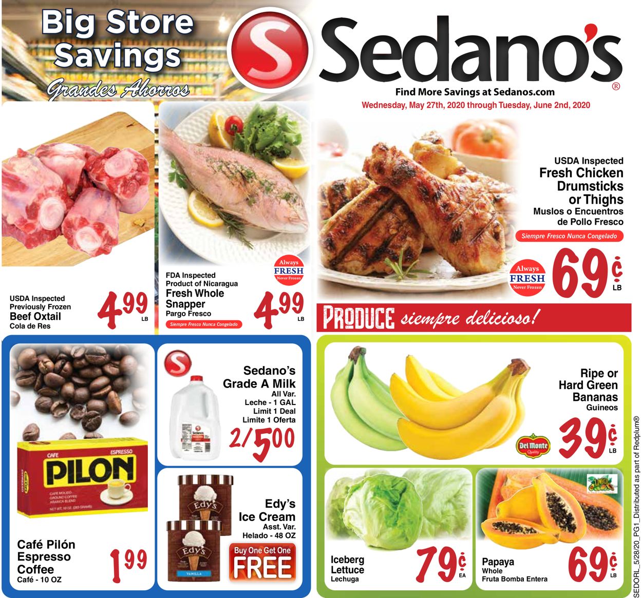 Sedano's Weekly Ad Circular - valid 05/27-06/02/2020