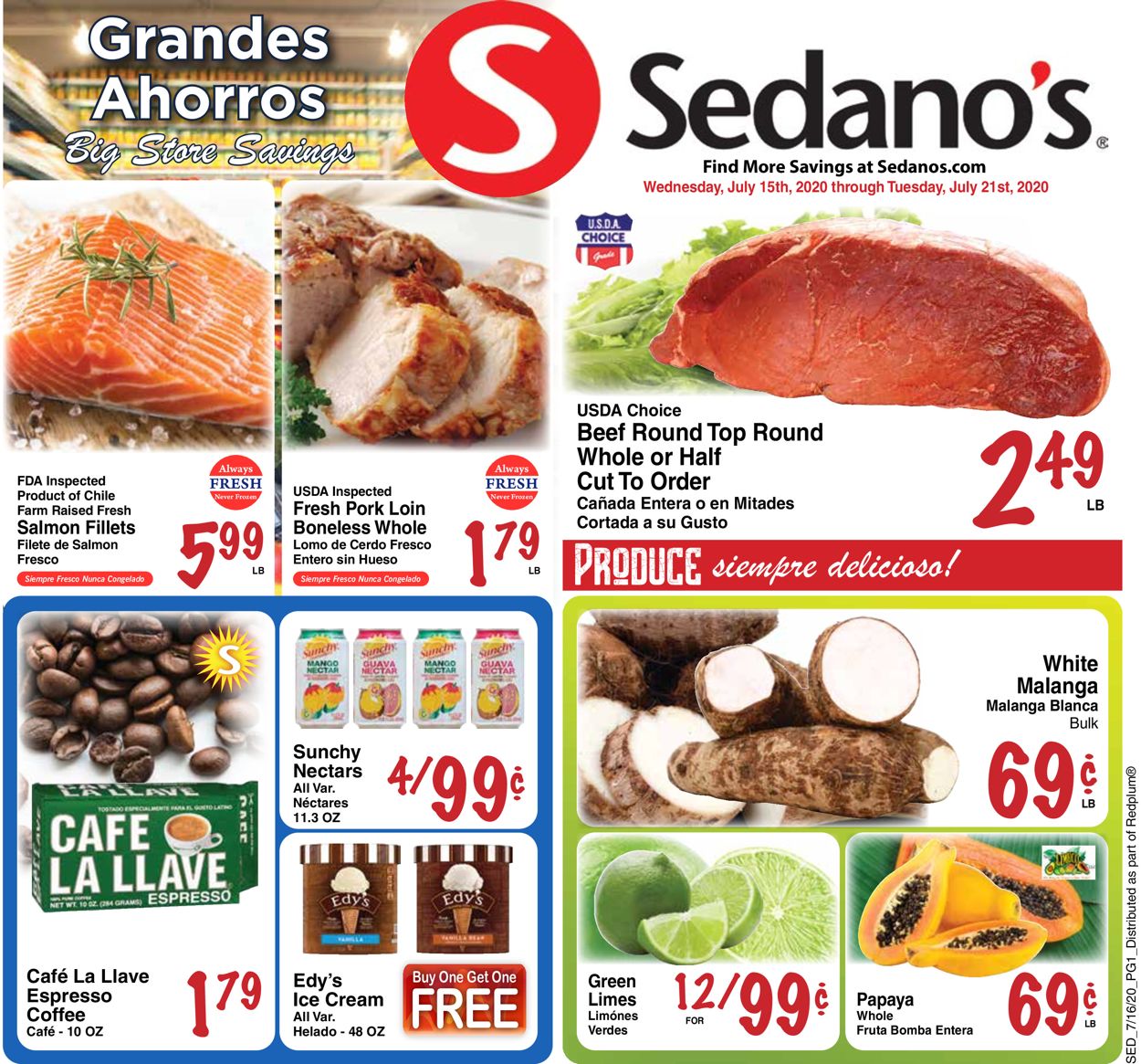 Sedano's Weekly Ad Circular - valid 07/15-07/21/2020