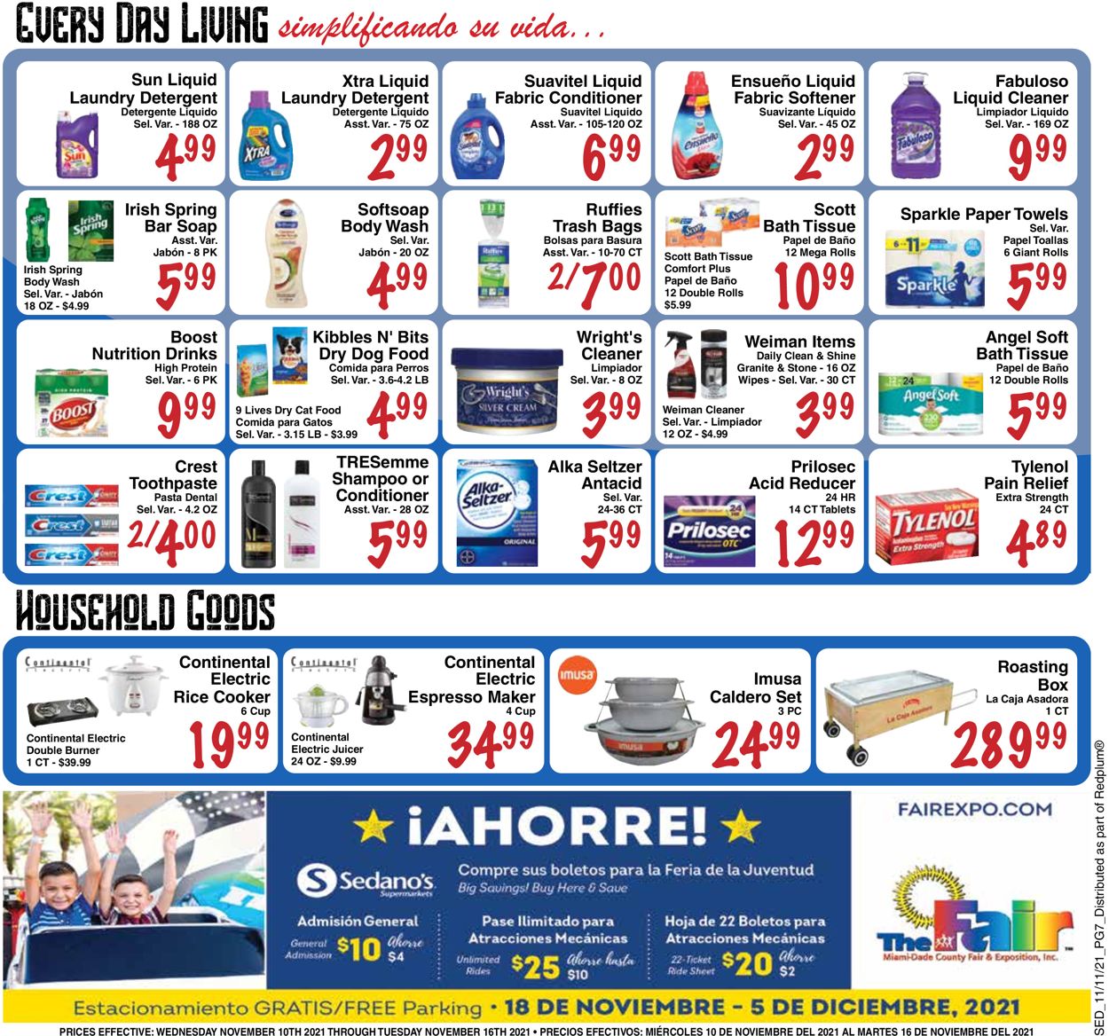 Sedano's Weekly Ad Circular - valid 11/10-11/16/2021 (Page 7)
