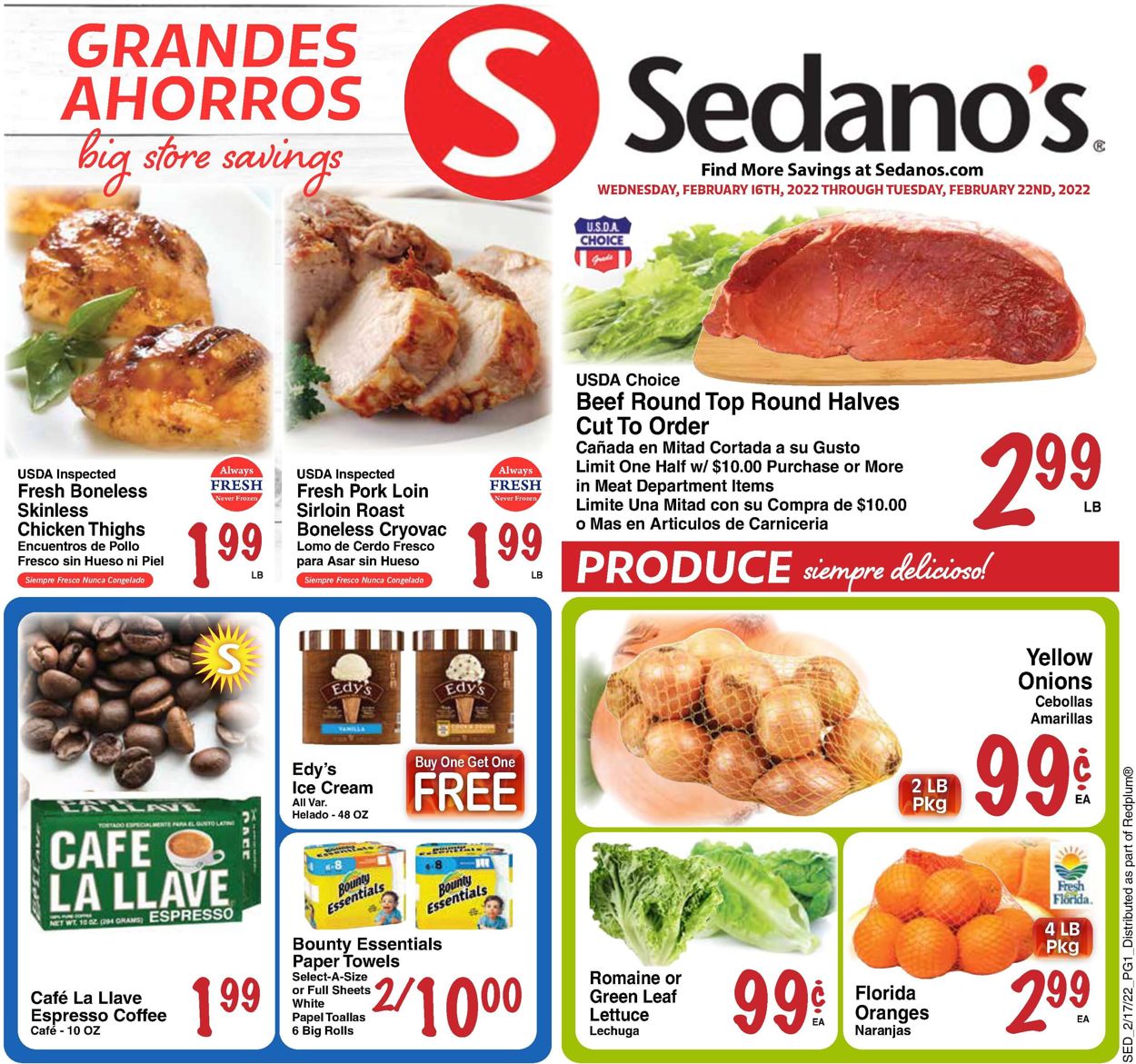Sedano's Weekly Ad Circular - valid 02/16-02/22/2022