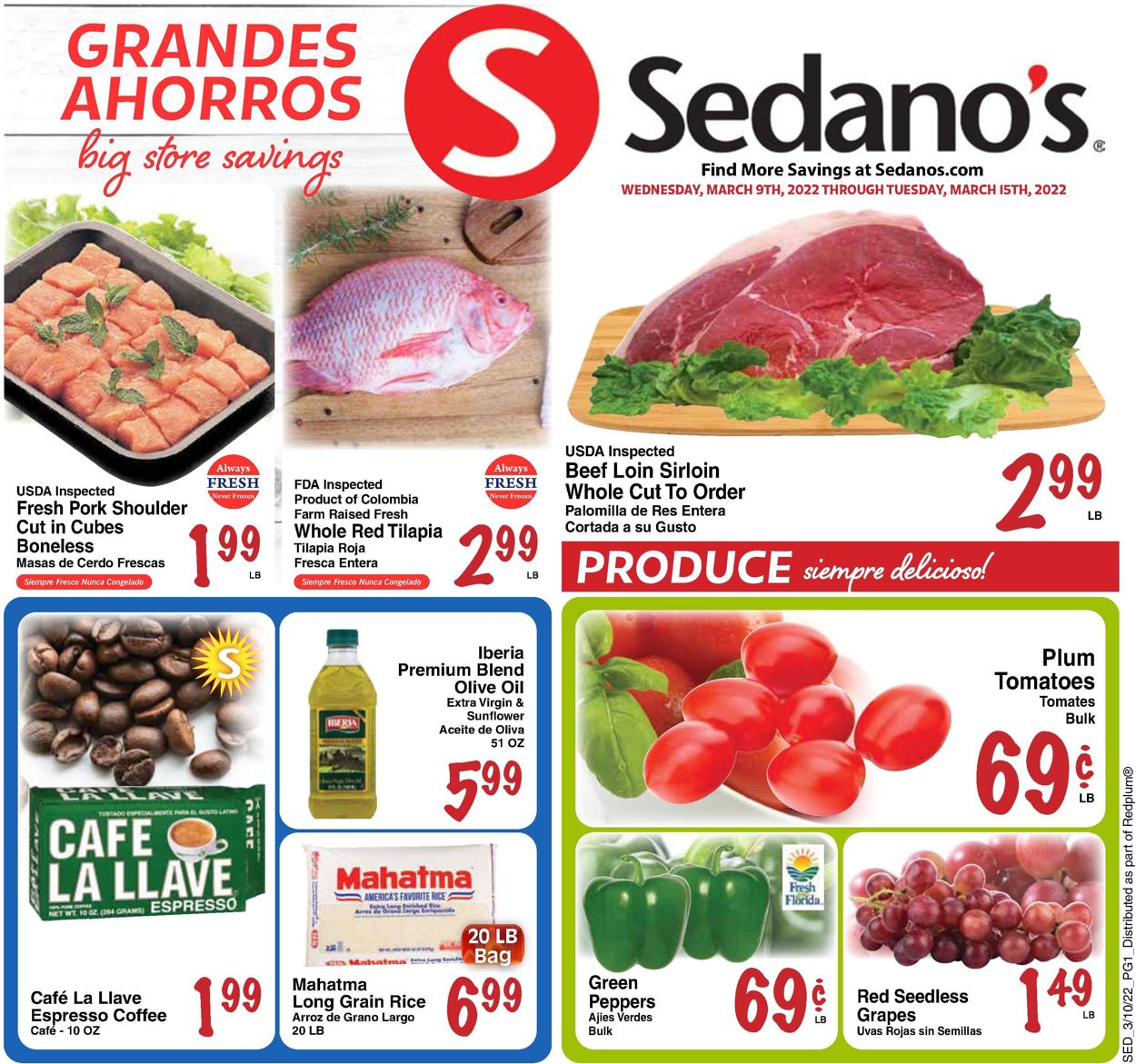Sedano's Weekly Ad Circular - valid 03/09-03/15/2022