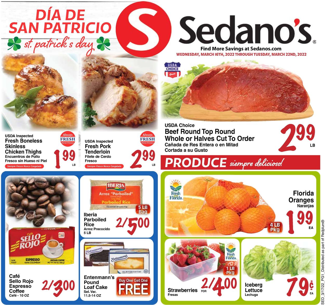 Sedano's Weekly Ad Circular - valid 03/16-03/22/2022