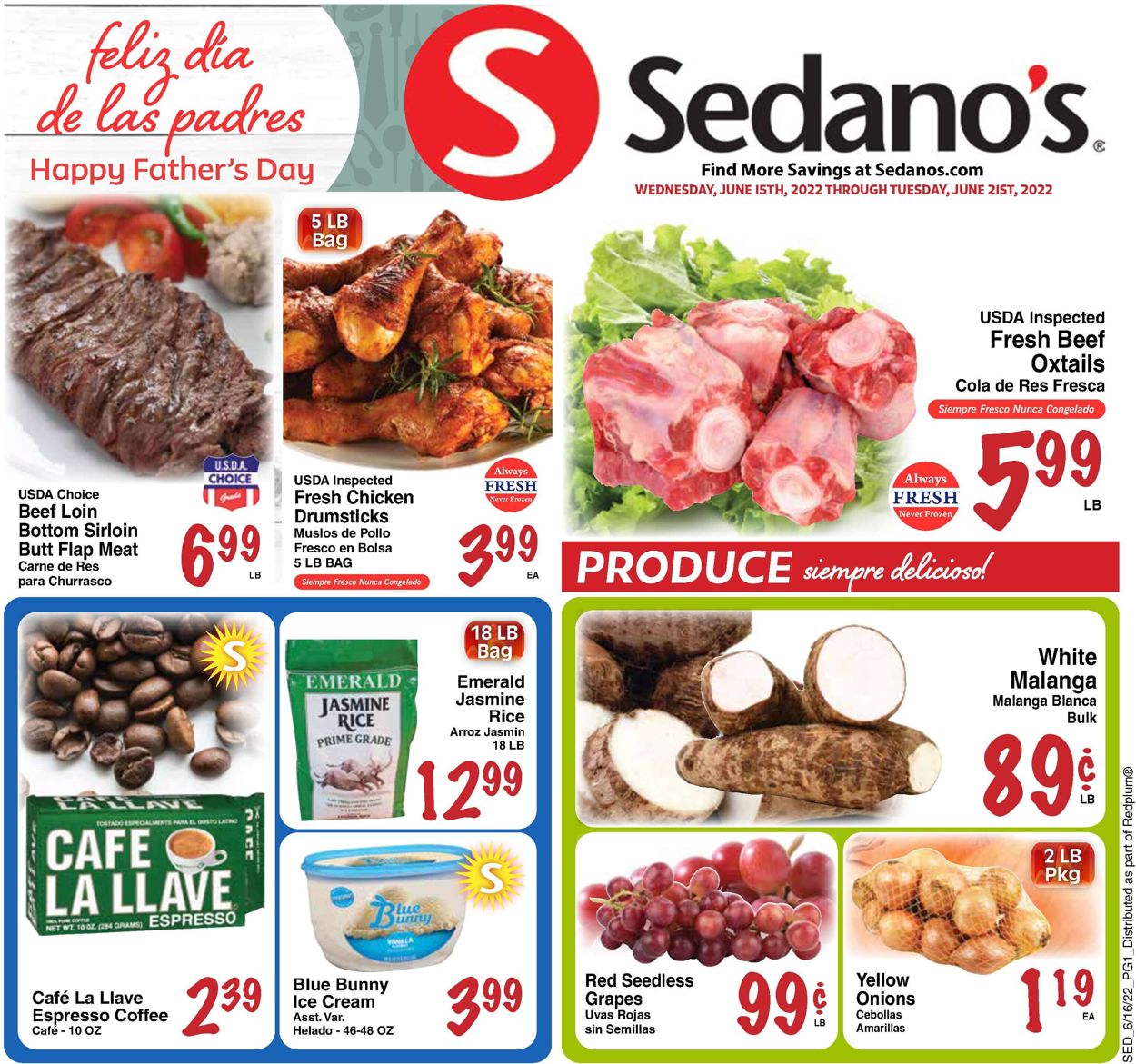Sedano's Weekly Ad Circular - valid 06/15-06/21/2022