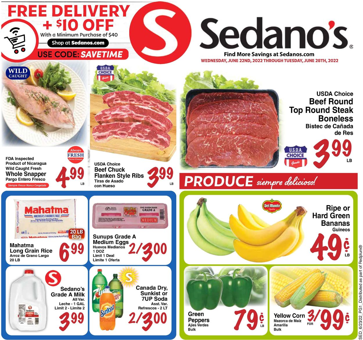 Sedano's Weekly Ad Circular - valid 06/22-06/28/2022