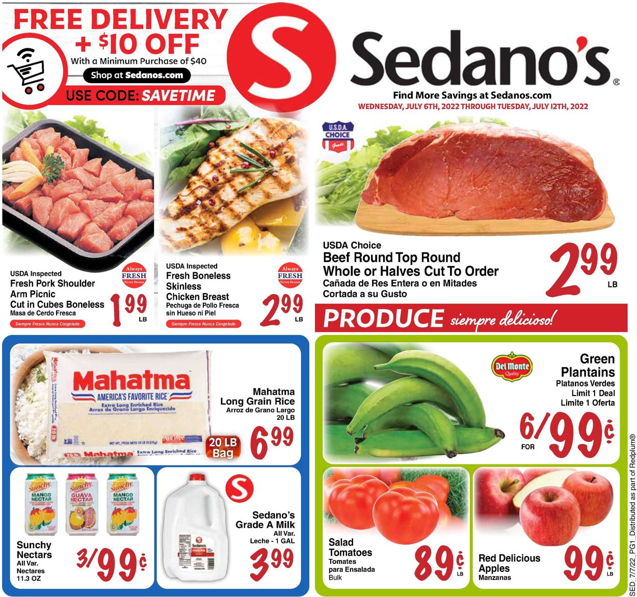 Sedano's Weekly Ad Circular - valid 07/06-07/12/2022