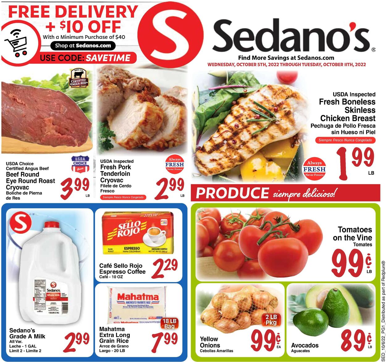 Sedano's Weekly Ad Circular - valid 10/05-10/11/2022