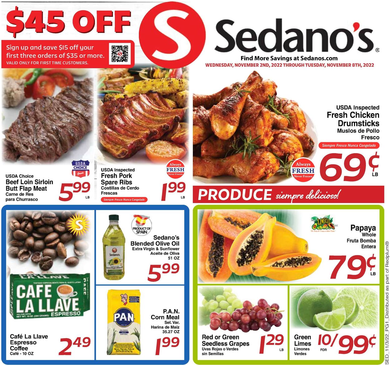 Sedano's Weekly Ad Circular - valid 11/02-11/08/2022