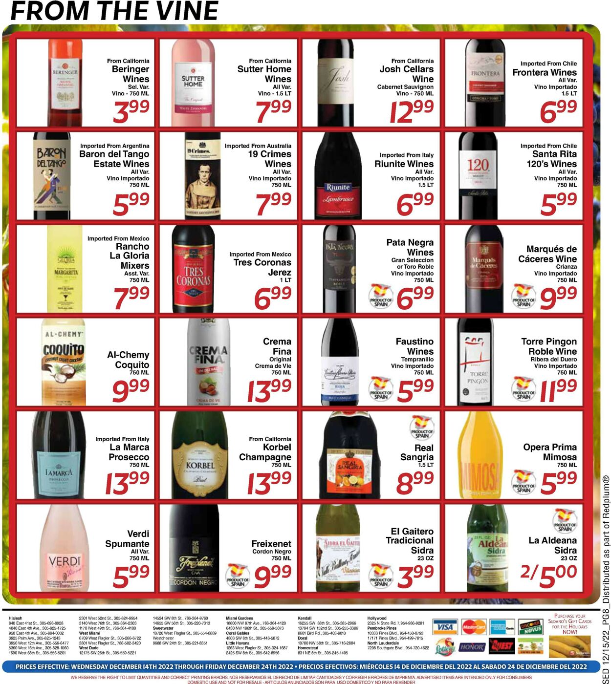 Sedano's Weekly Ad Circular - valid 12/14-12/24/2022 (Page 8)