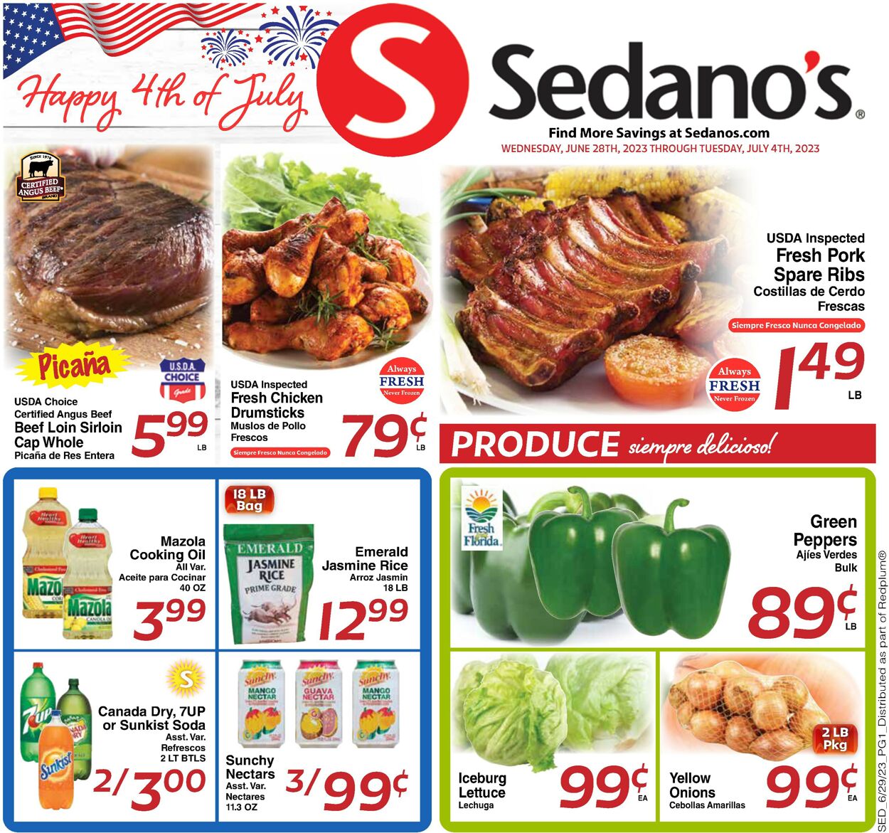 Sedano's Weekly Ad Circular - valid 06/28-07/04/2023