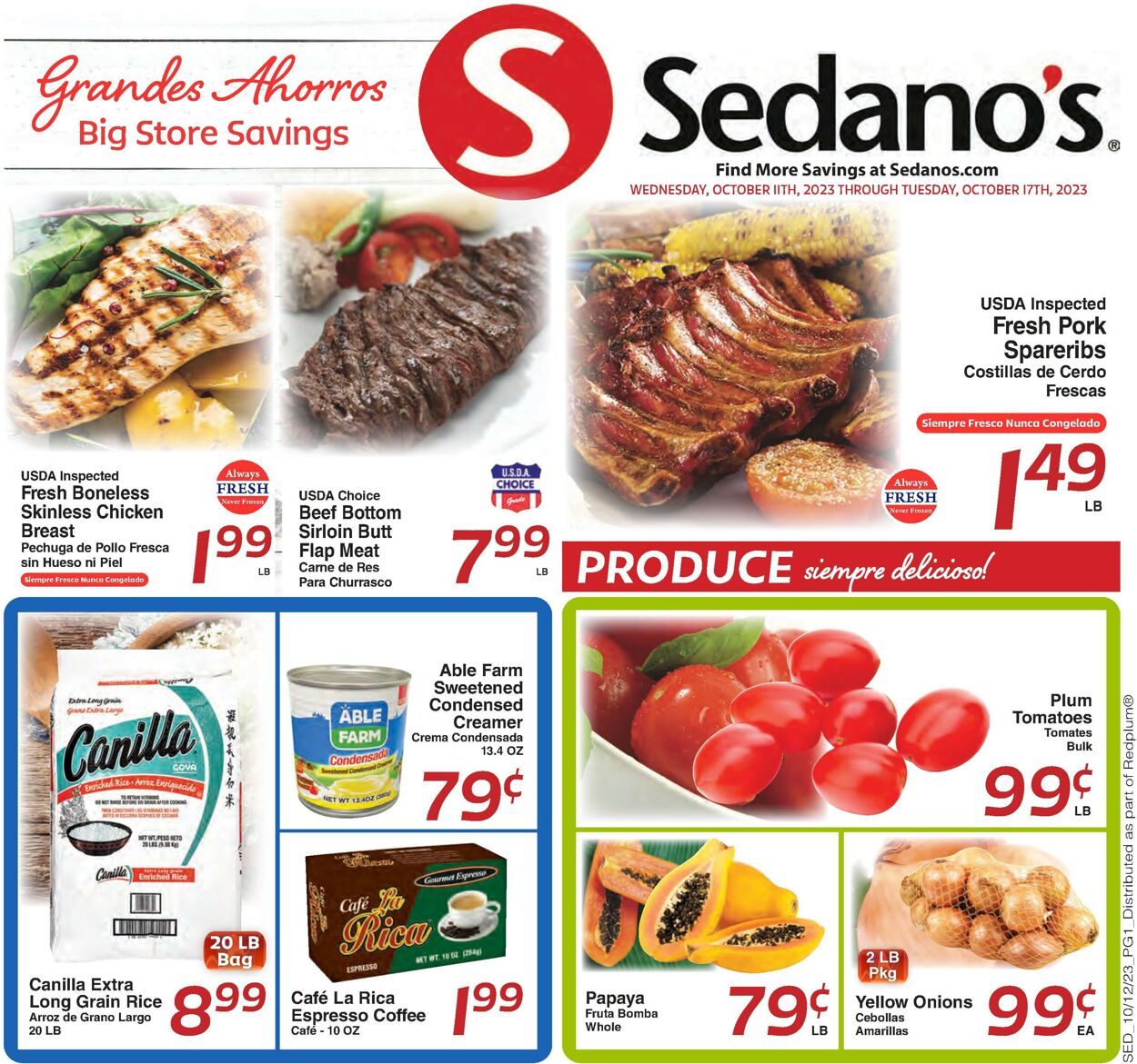 Sedano's Weekly Ad Circular - valid 10/11-10/17/2023