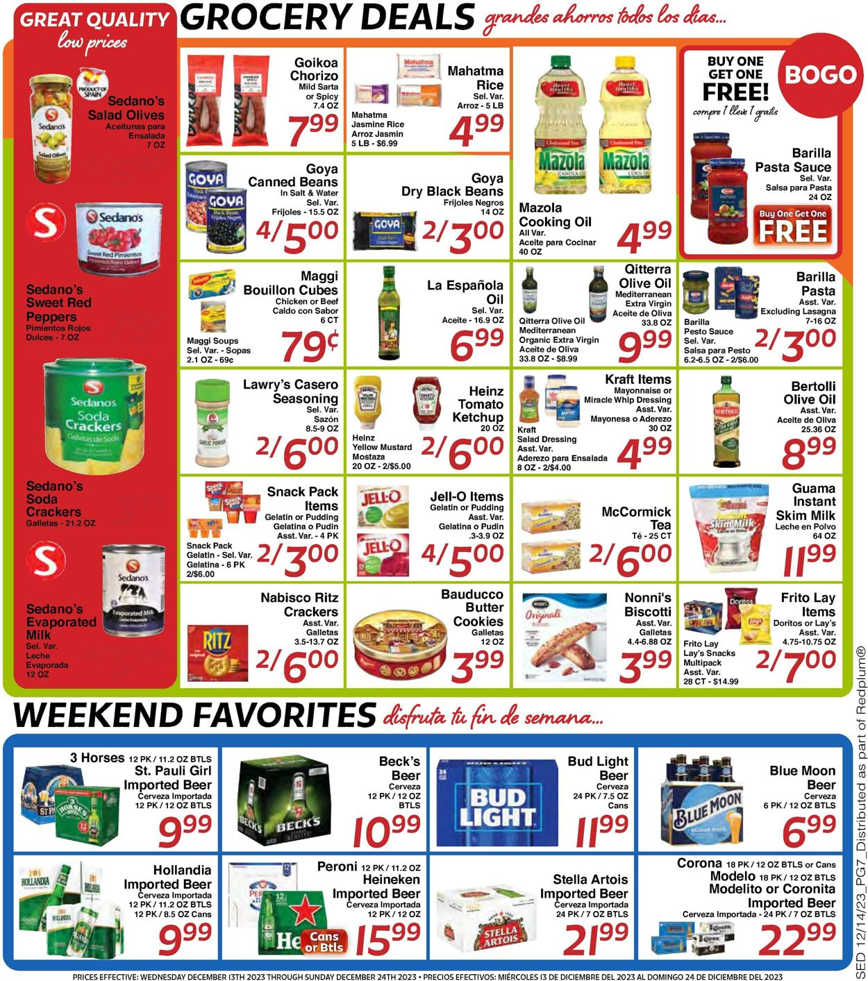 Sedano's Weekly Ad Circular - valid 12/13-12/24/2023 (Page 7)