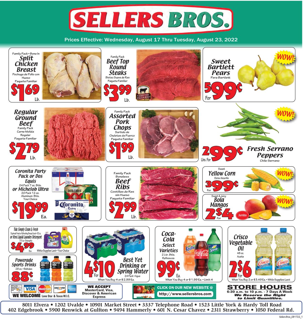 Sellers Bros. Weekly Ad Circular - valid 08/17-08/23/2022