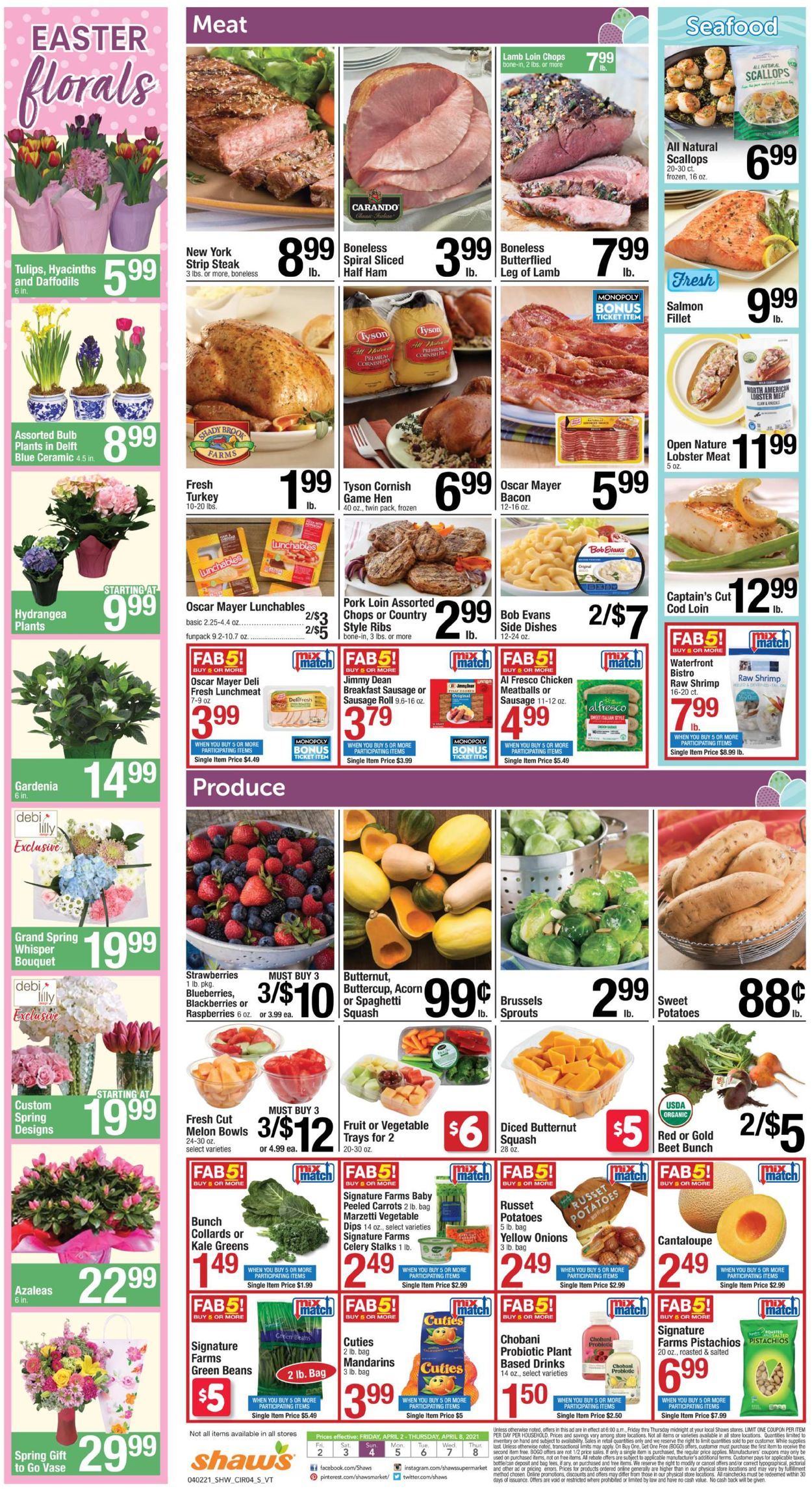 Shaw’s - Easter 2021 Ad Weekly Ad Circular - valid 04/02-04/08/2021 (Page 4)