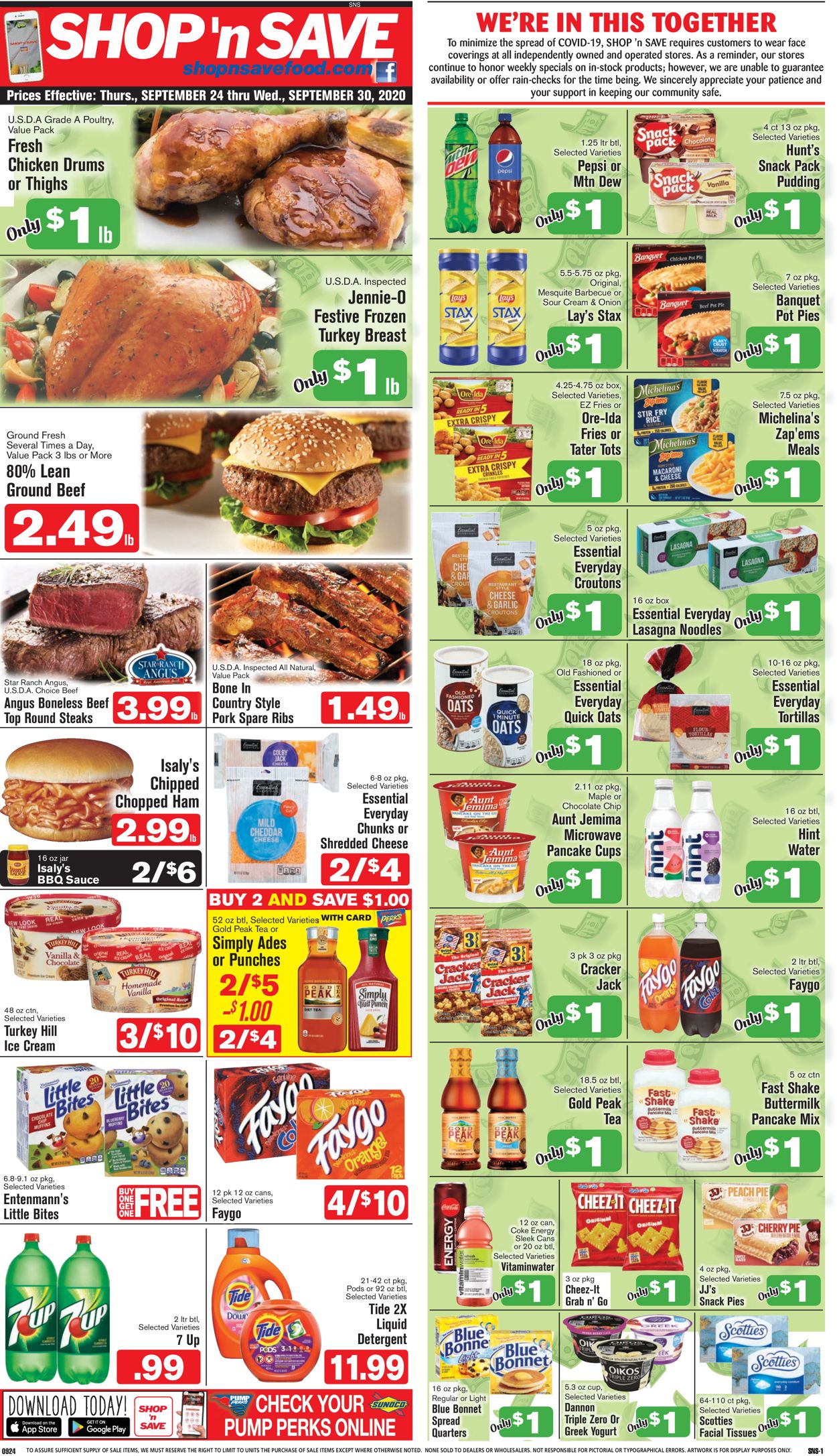 Shop ‘n Save (Pittsburgh) Weekly Ad Circular - valid 09/24-09/30/2020