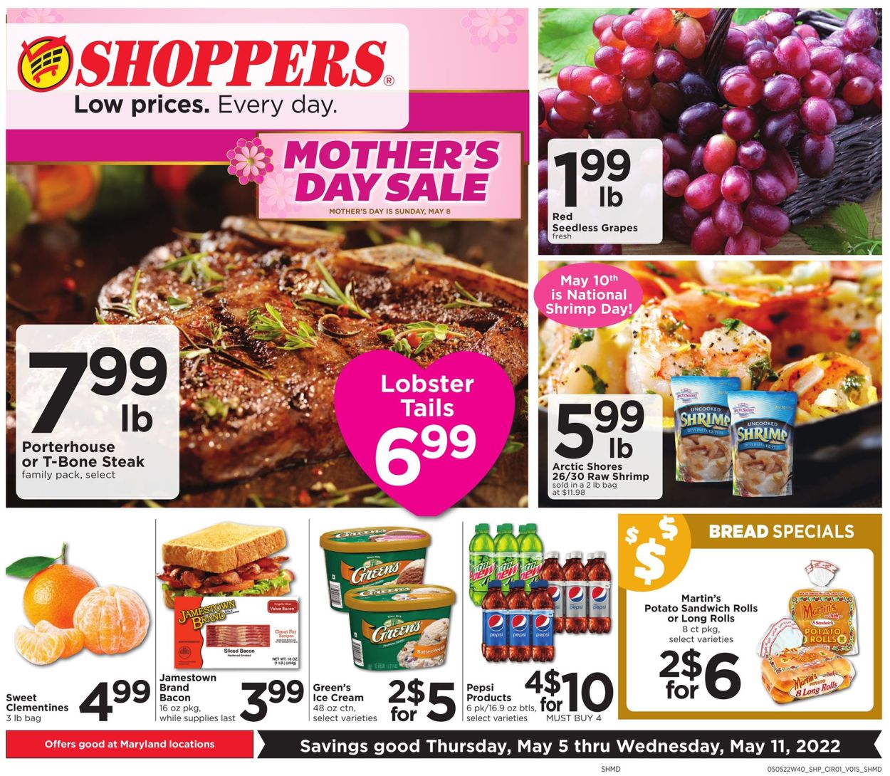 Shoppers Food & Pharmacy Weekly Ad Circular - valid 05/05-05/11/2022