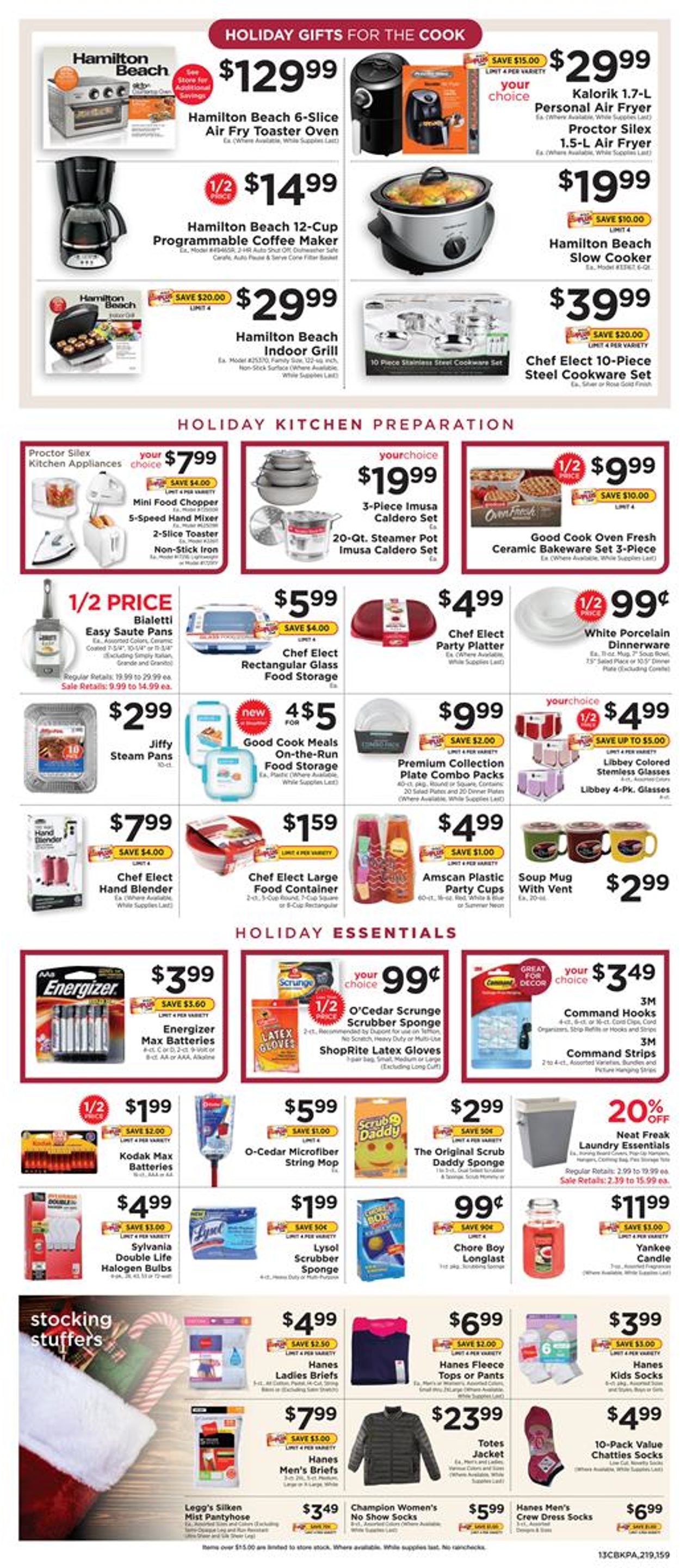 ShopRite - Holidays Ad 2019 Weekly Ad Circular - valid 12/01-12/07/2019 (Page 13)