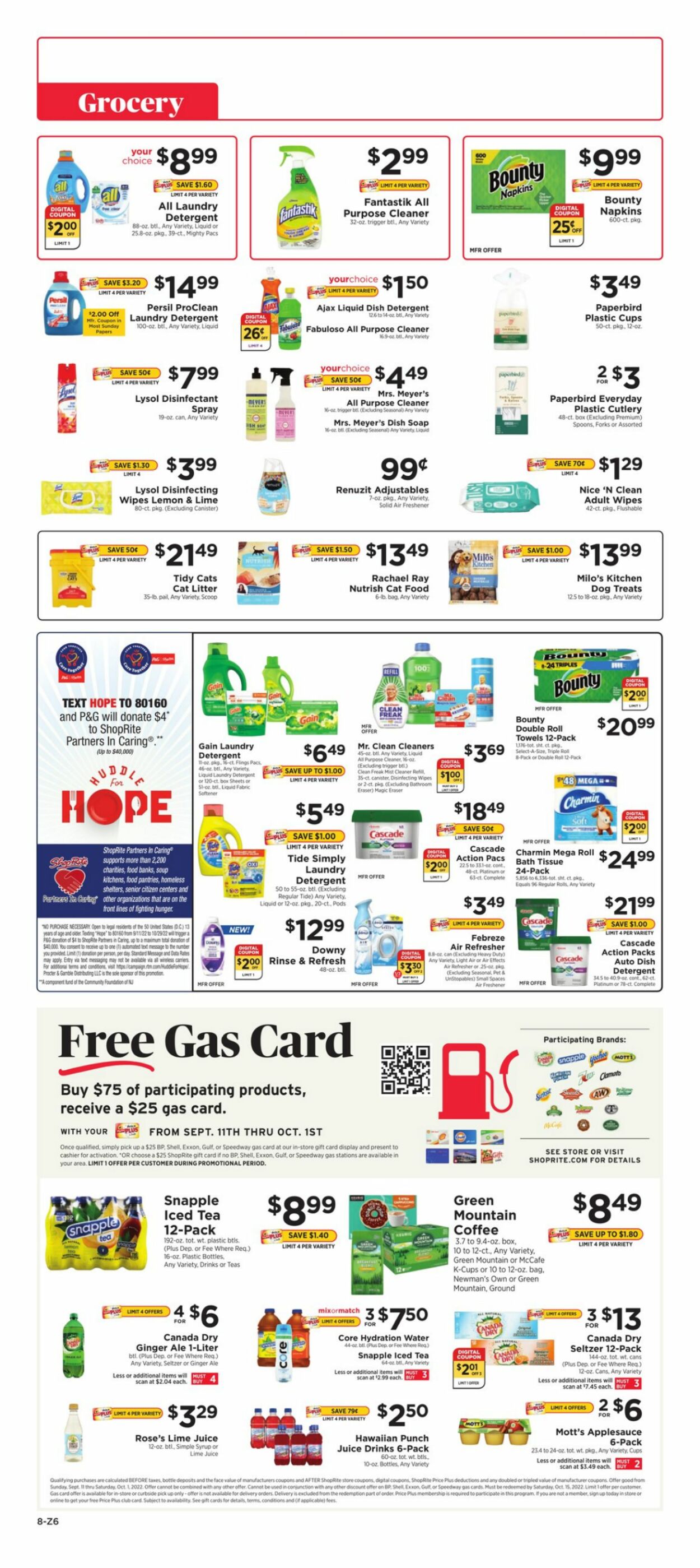 ShopRite Weekly Ad Circular - valid 09/11-09/17/2022 (Page 8)