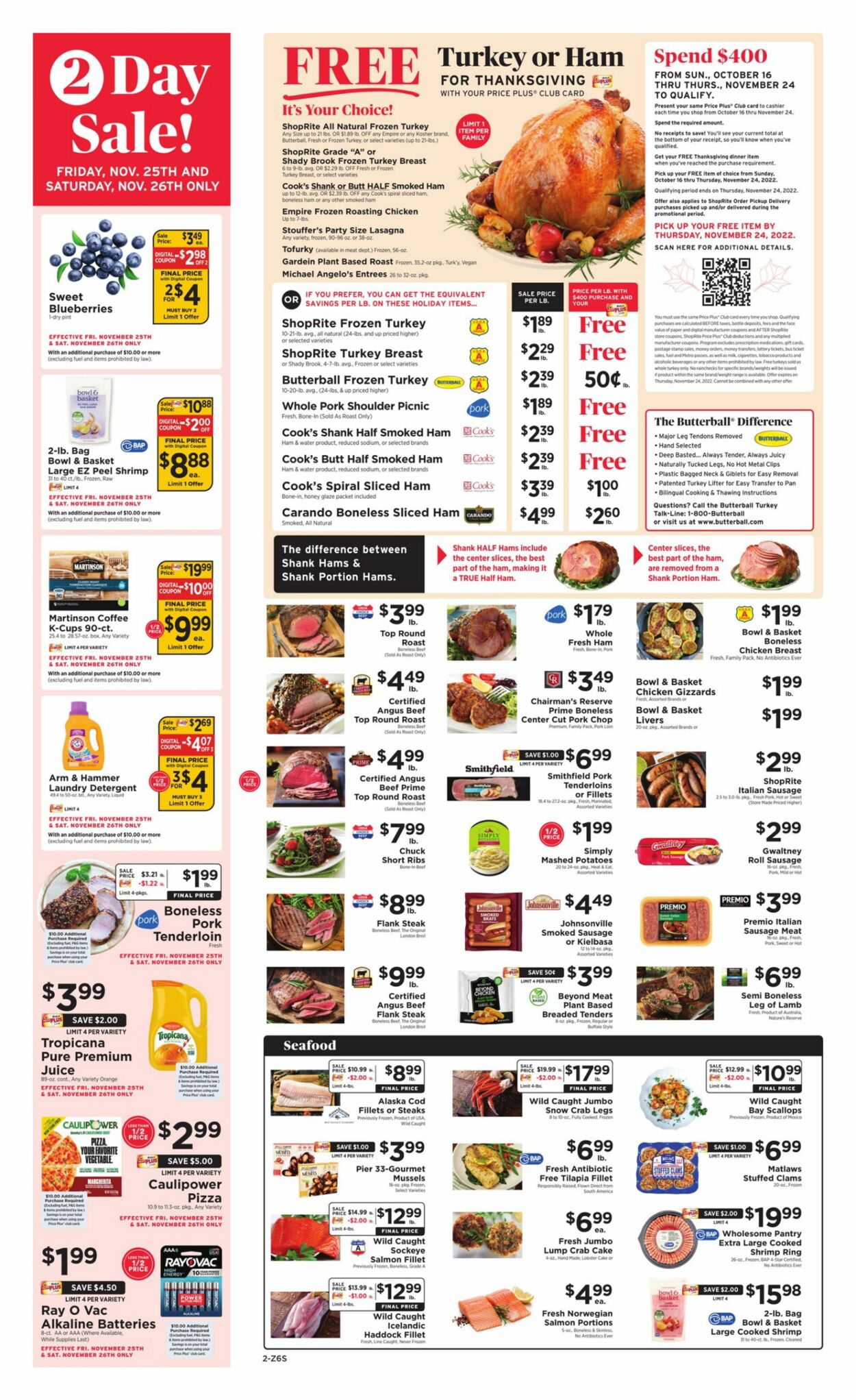 ShopRite Weekly Ad Circular - valid 11/20-11/26/2022 (Page 2)