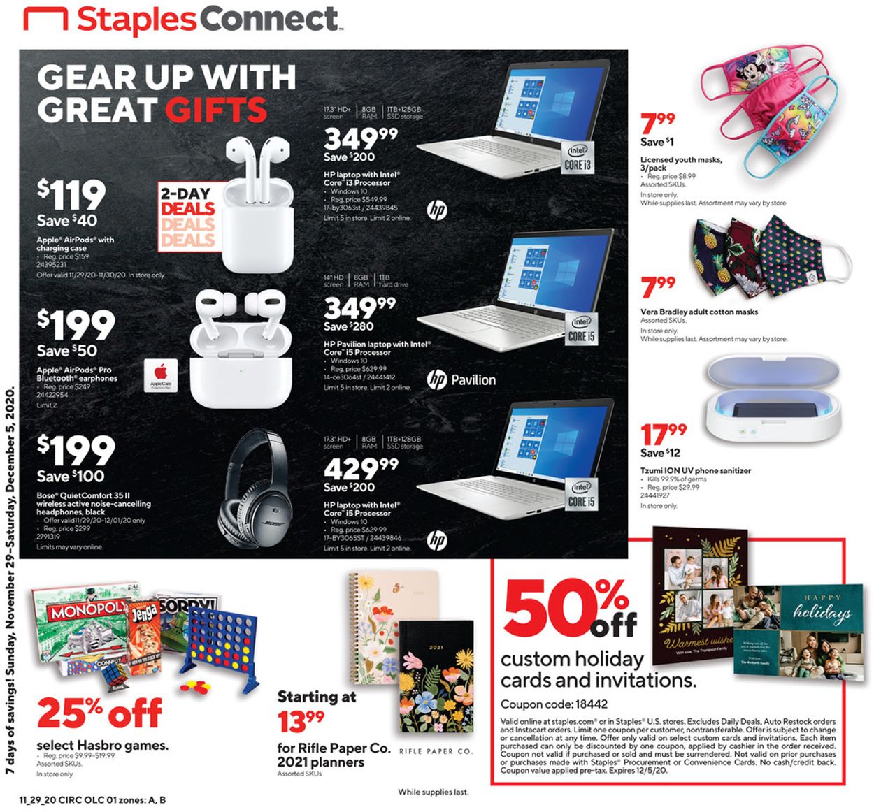 Staples Cyber Monday 2020 Weekly Ad Circular - valid 11/29-12/05/2020