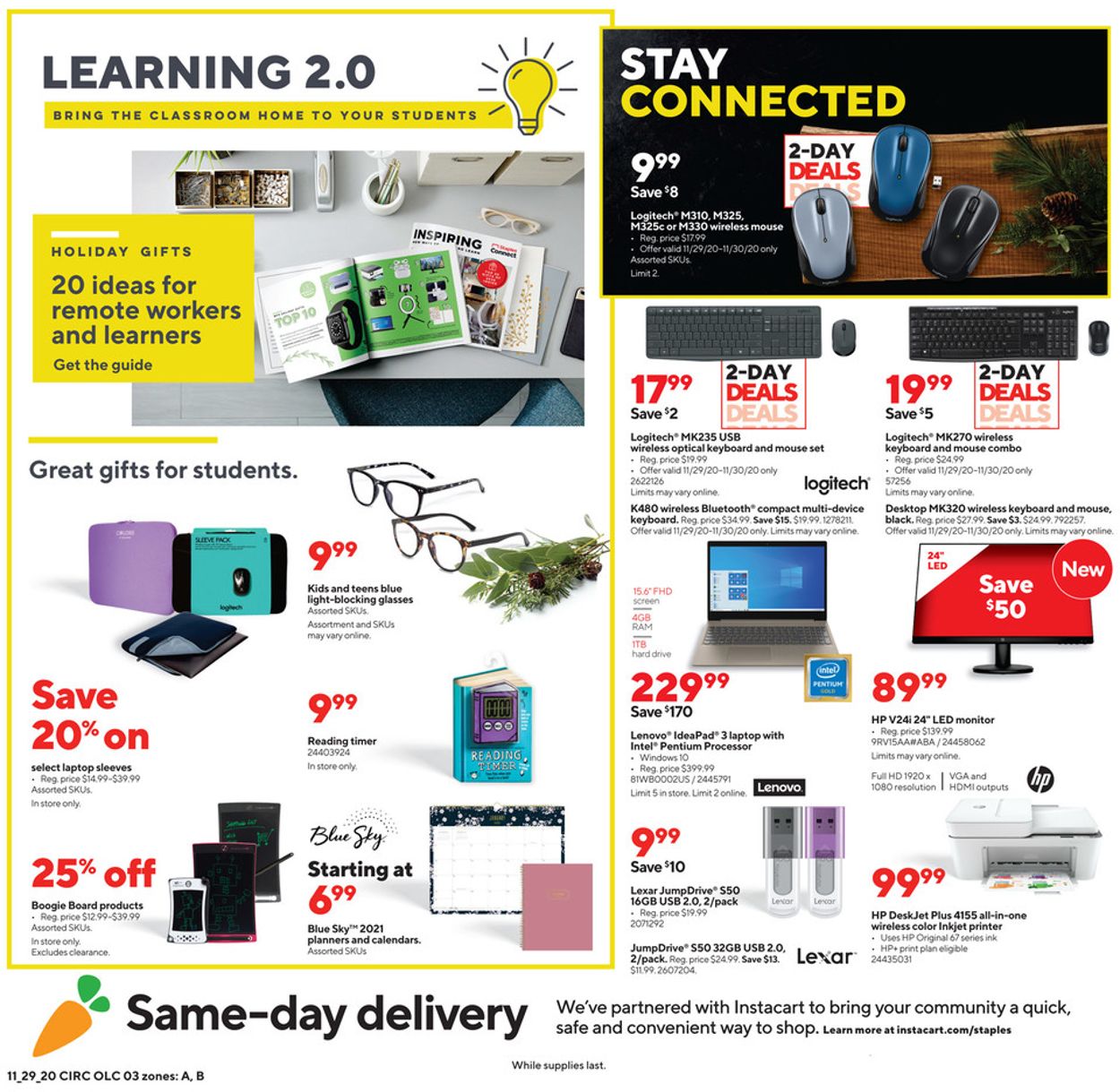 Staples Cyber Monday 2020 Weekly Ad Circular - valid 11/29-12/05/2020 (Page 3)