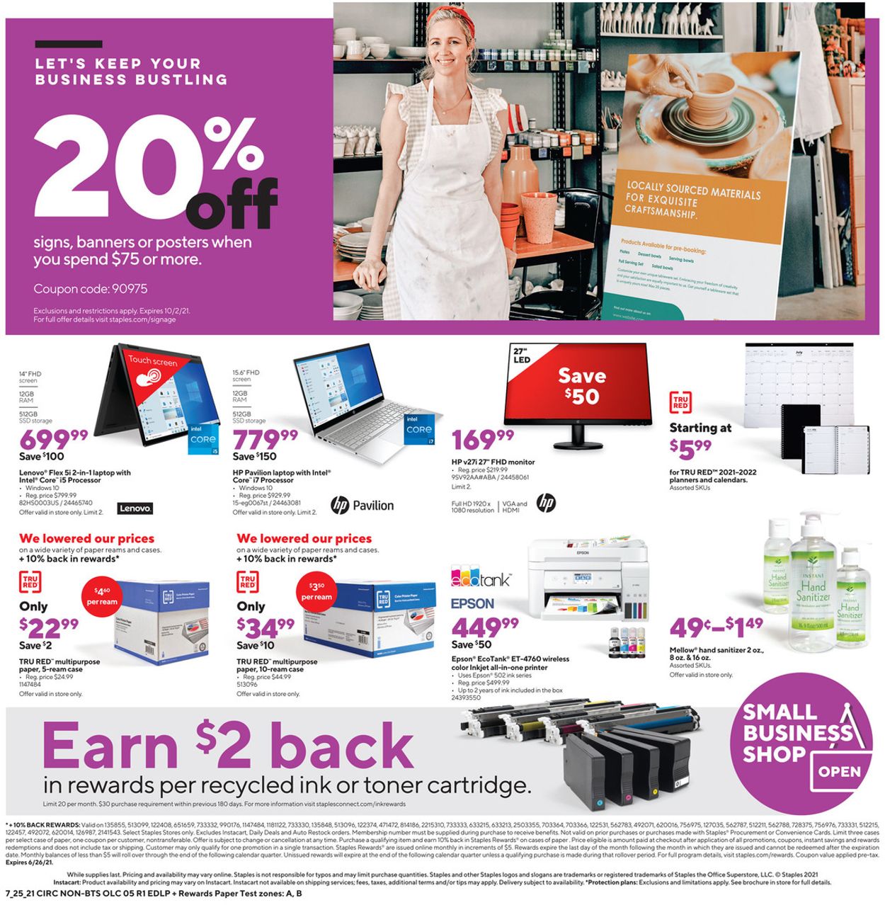 Staples Weekly Ad Circular - valid 07/25-07/31/2021 (Page 5)