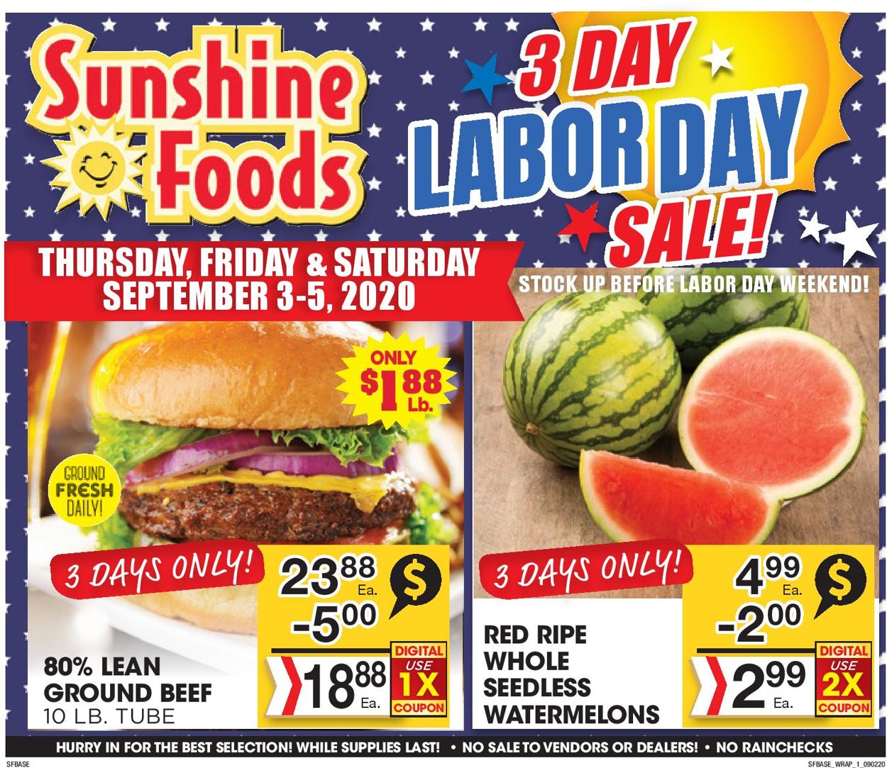 Sunshine Foods Weekly Ad Circular - valid 09/02-09/08/2020 (Page 9)