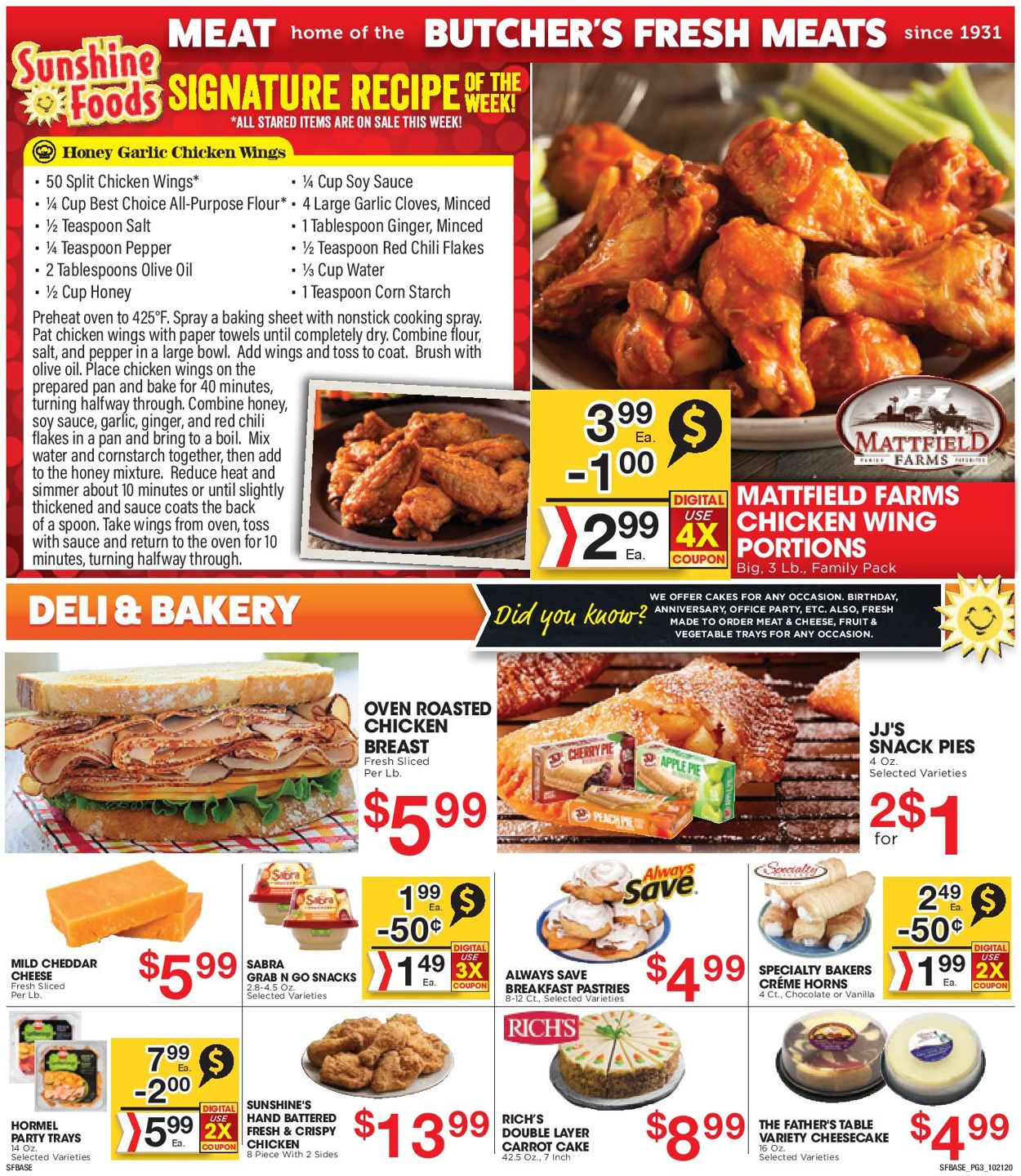 Sunshine Foods Weekly Ad Circular - valid 10/21-10/27/2020 (Page 3)