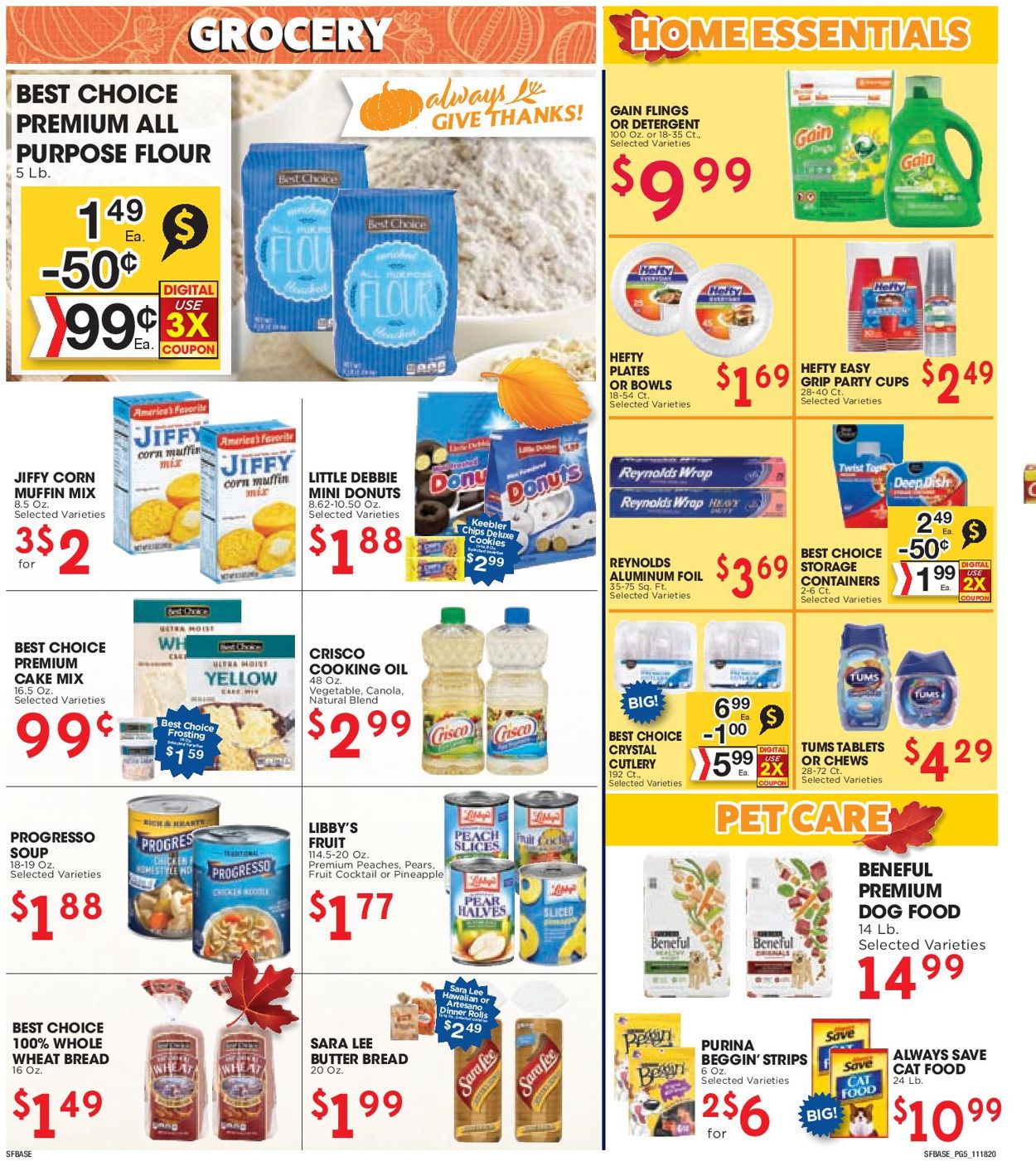 Sunshine Foods Thanksgiving ad 2020 Weekly Ad Circular - valid 11/18-11/26/2020 (Page 5)