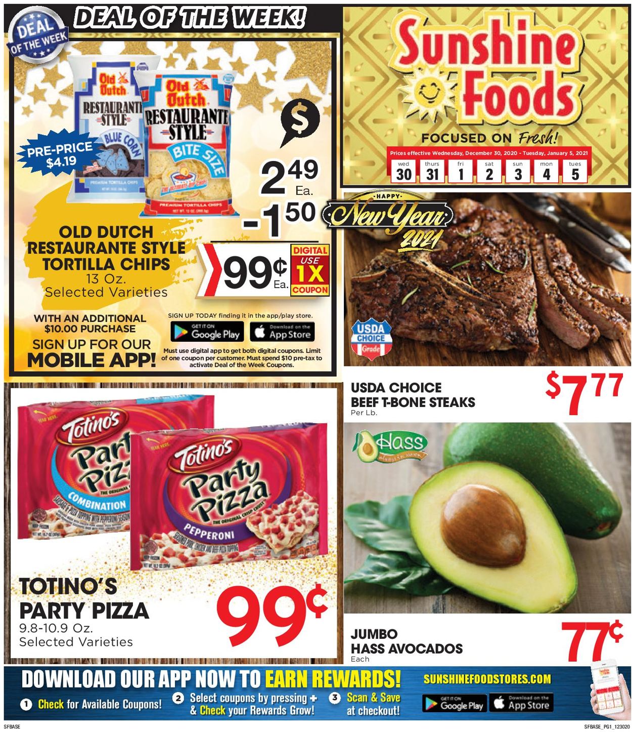 Sunshine Foods Weekly Ad Circular - valid 12/30-01/05/2021