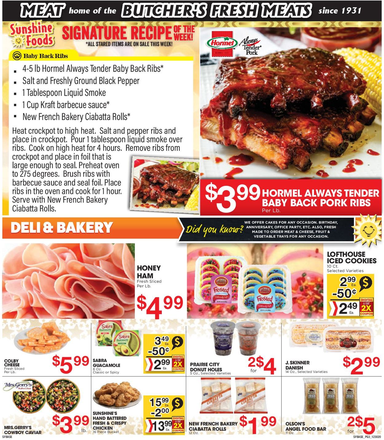 Sunshine Foods Weekly Ad Circular - valid 12/30-01/05/2021 (Page 3)