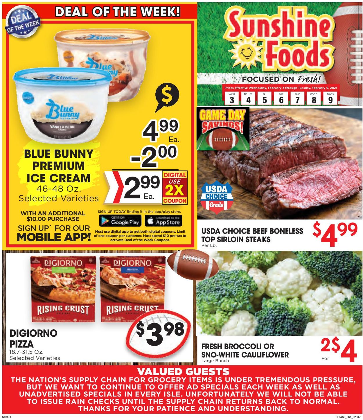 Sunshine Foods Weekly Ad Circular - valid 02/03-02/09/2021