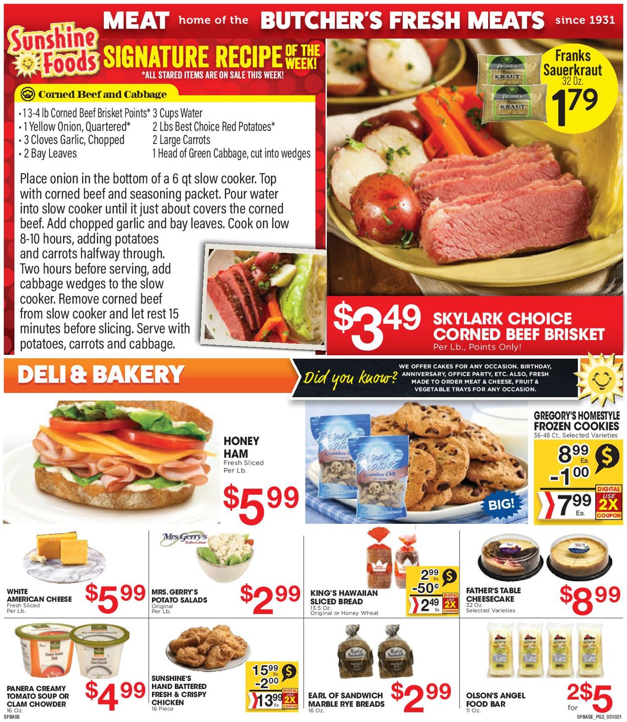 Sunshine Foods Weekly Ad Circular - valid 03/10-03/16/2021 (Page 3)