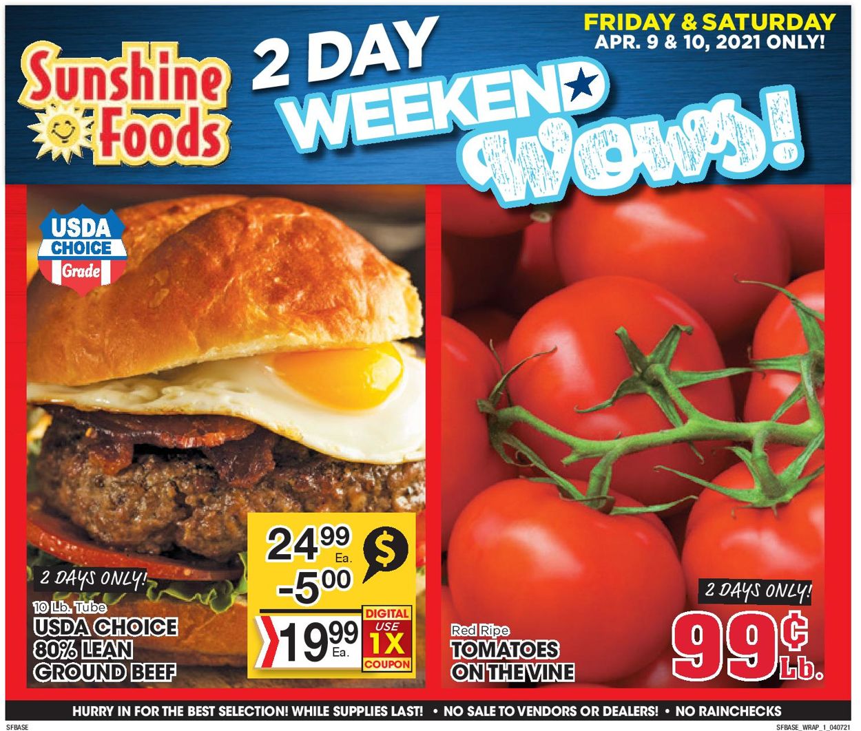 Sunshine Foods Weekly Ad Circular - valid 04/07-04/13/2021 (Page 9)