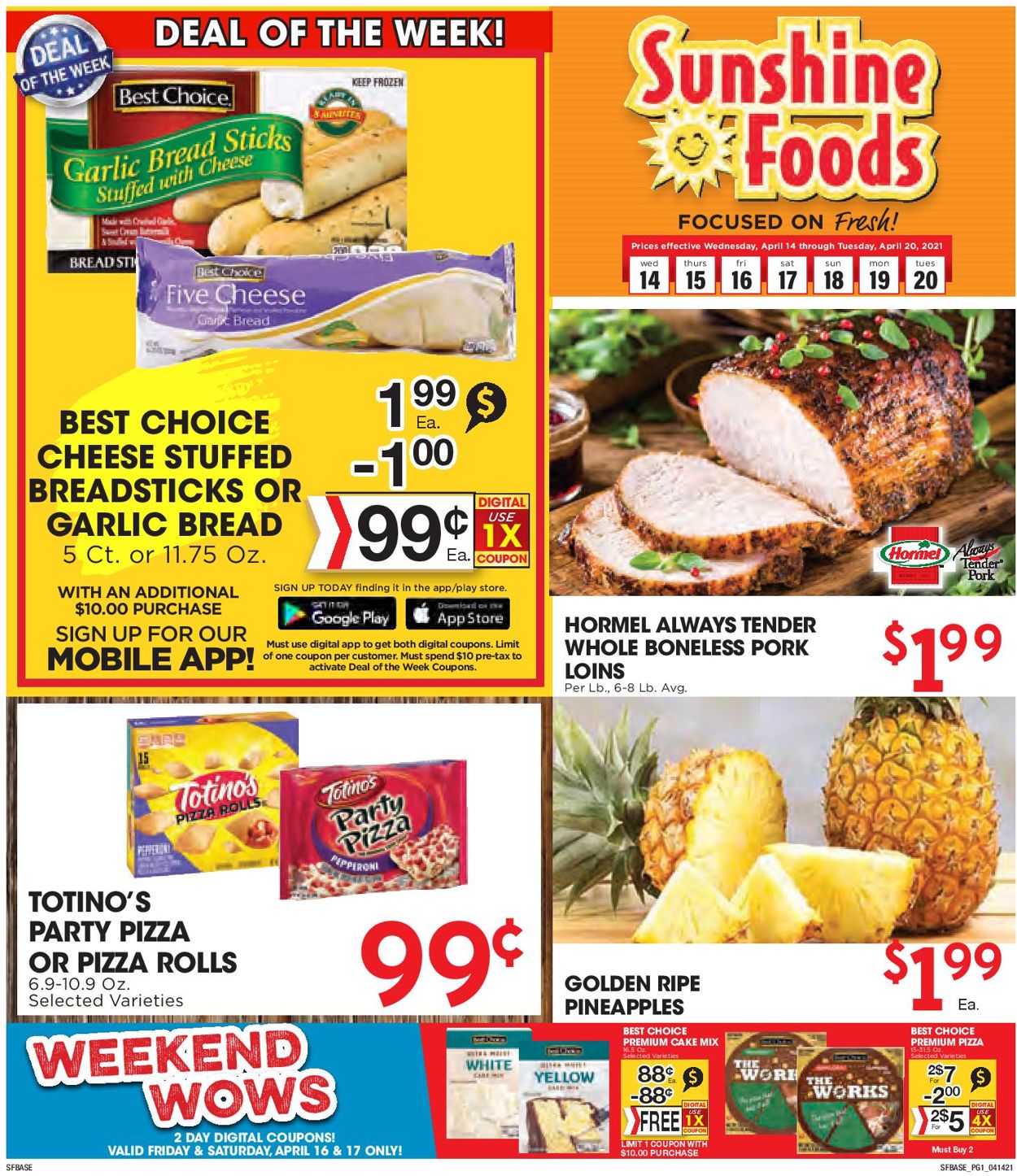 Sunshine Foods Weekly Ad Circular - valid 04/14-04/20/2021