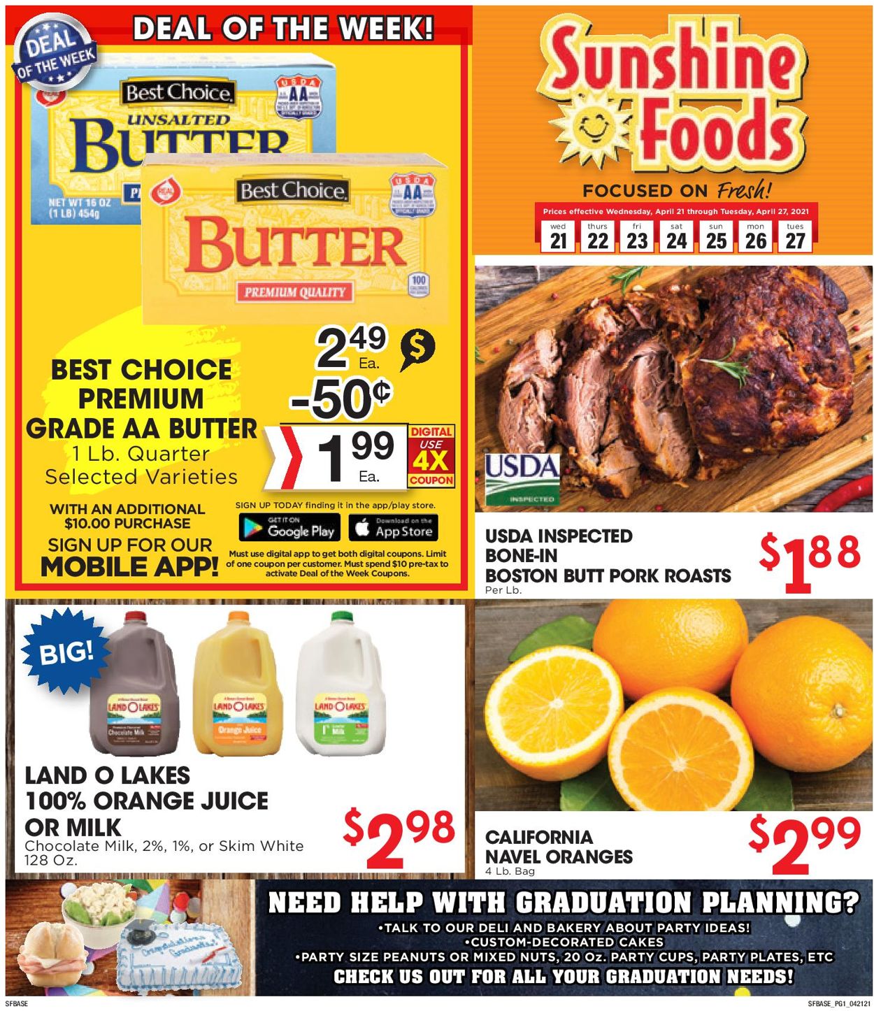 Sunshine Foods Weekly Ad Circular - valid 04/21-04/27/2021