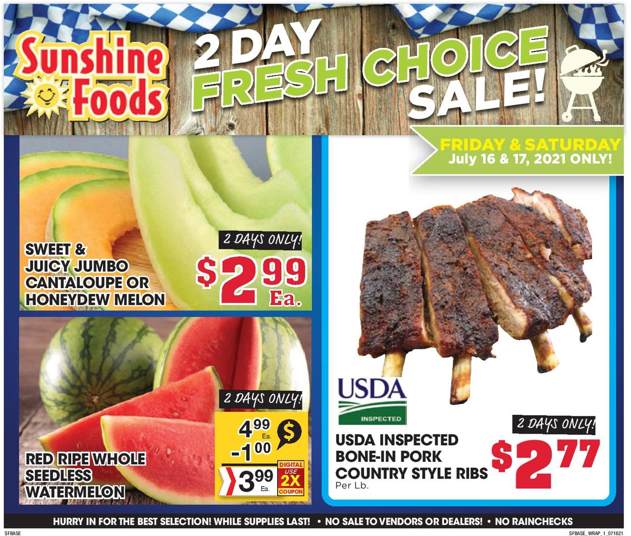 Sunshine Foods Weekly Ad Circular - valid 07/14-07/20/2021 (Page 9)