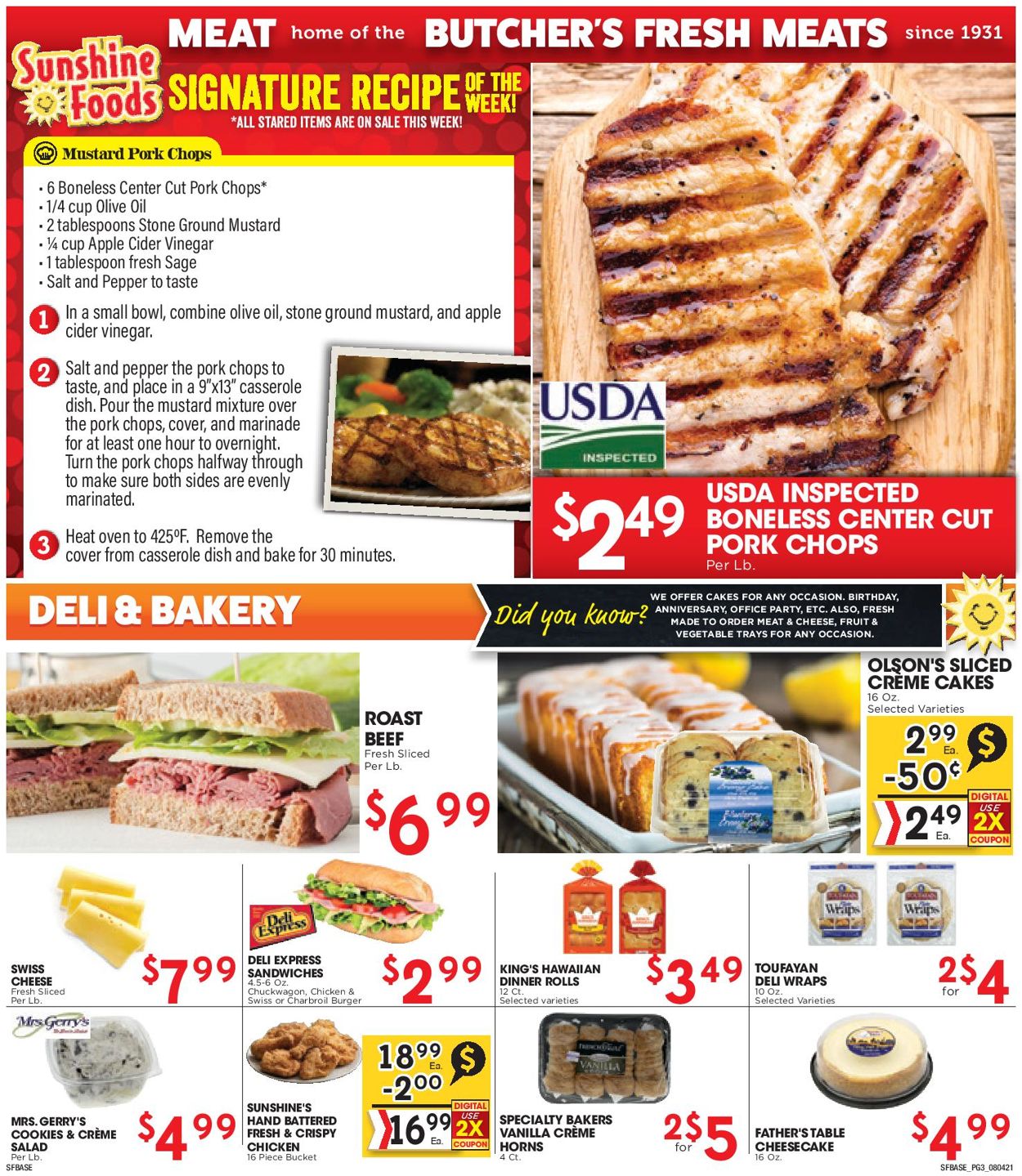 Sunshine Foods Weekly Ad Circular - valid 08/04-08/10/2021 (Page 3)