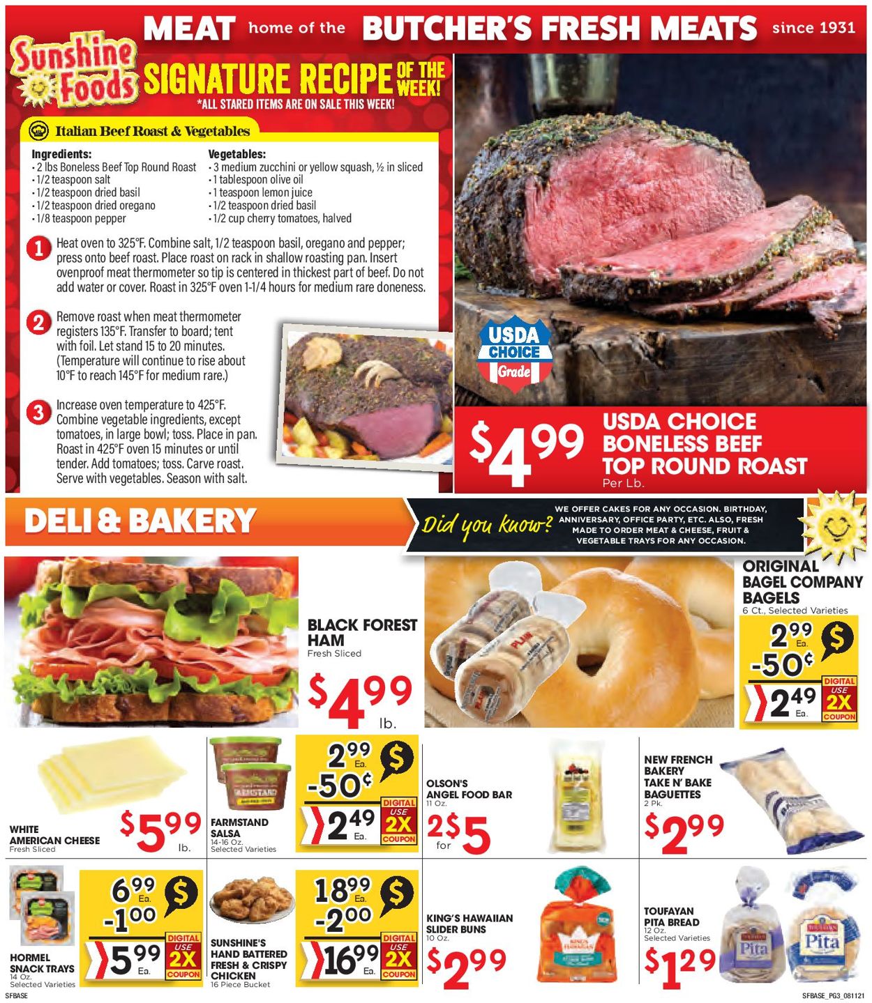 Sunshine Foods Weekly Ad Circular - valid 08/11-08/17/2021 (Page 3)