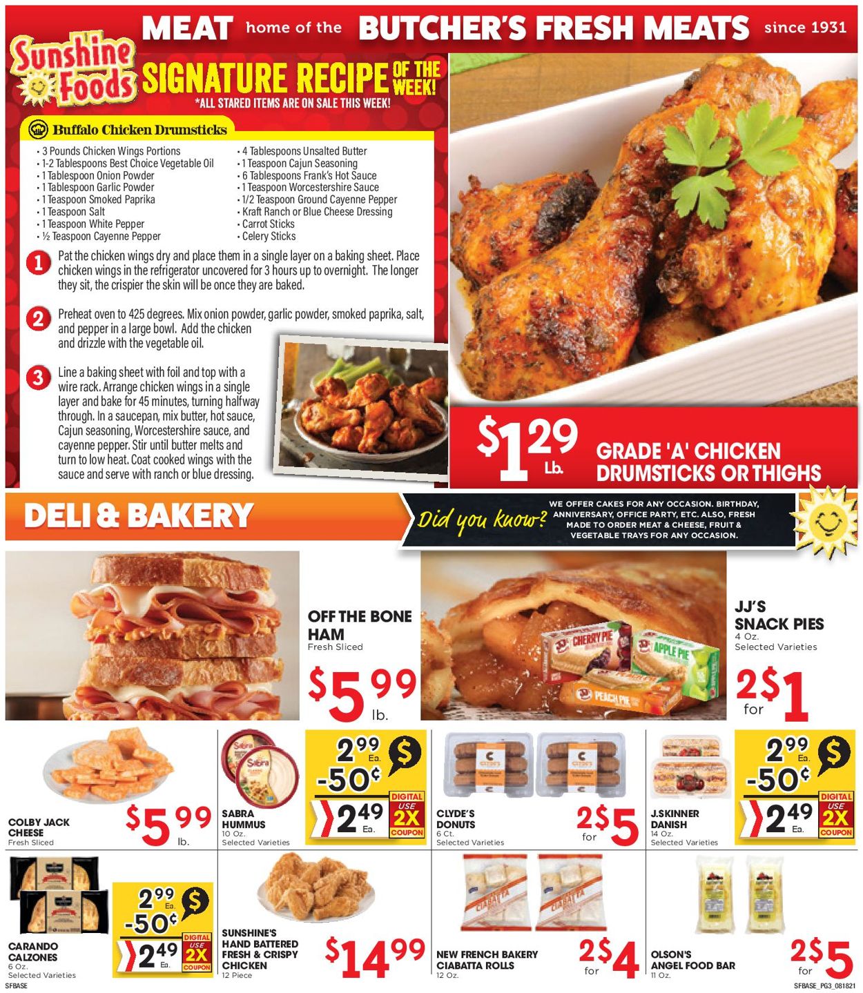Sunshine Foods Weekly Ad Circular - valid 08/18-08/24/2021 (Page 3)