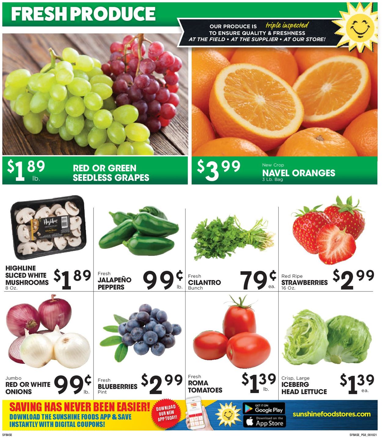 Sunshine Foods Weekly Ad Circular - valid 08/18-08/24/2021 (Page 8)