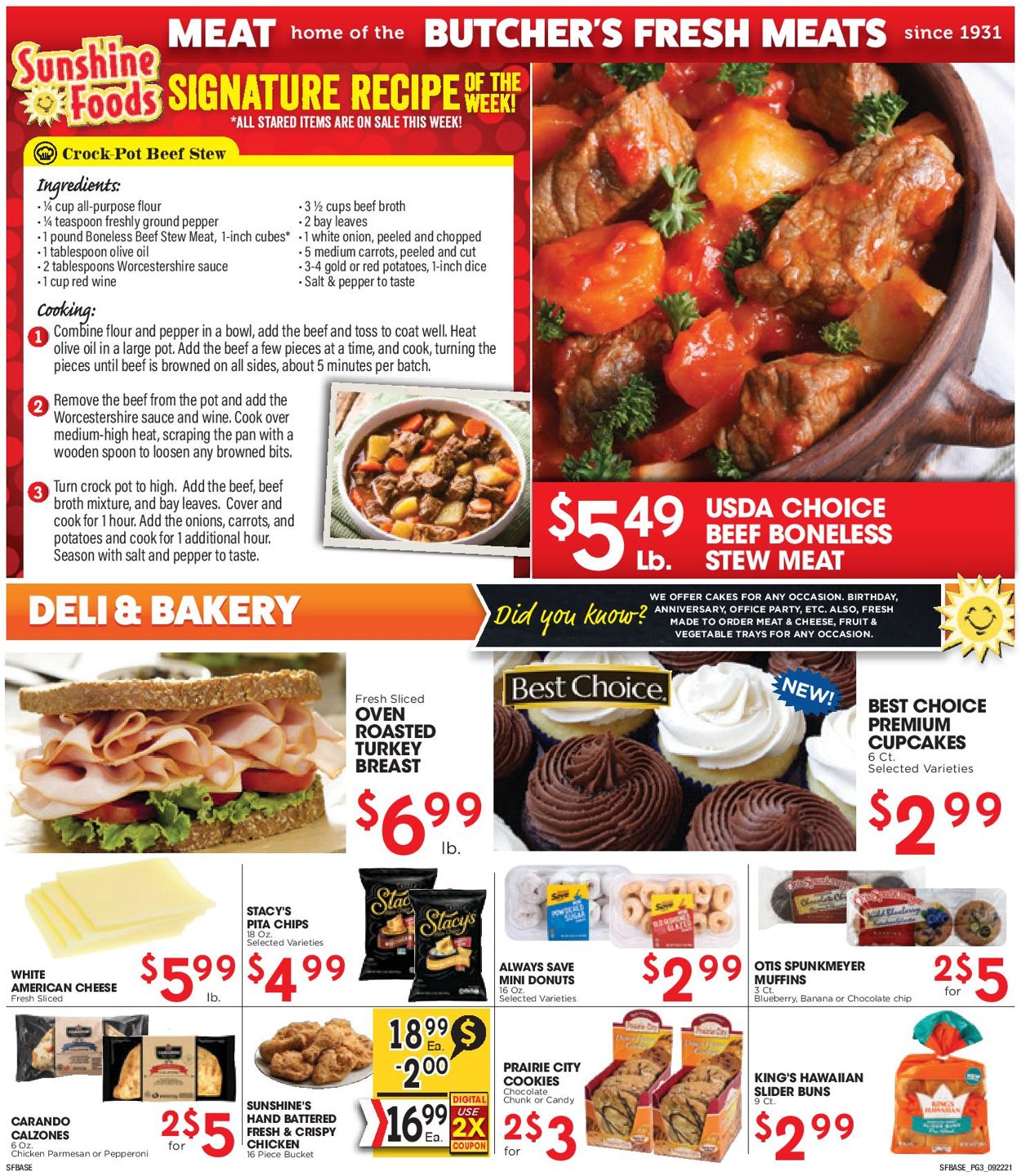 Sunshine Foods Weekly Ad Circular - valid 09/22-09/28/2021 (Page 3)