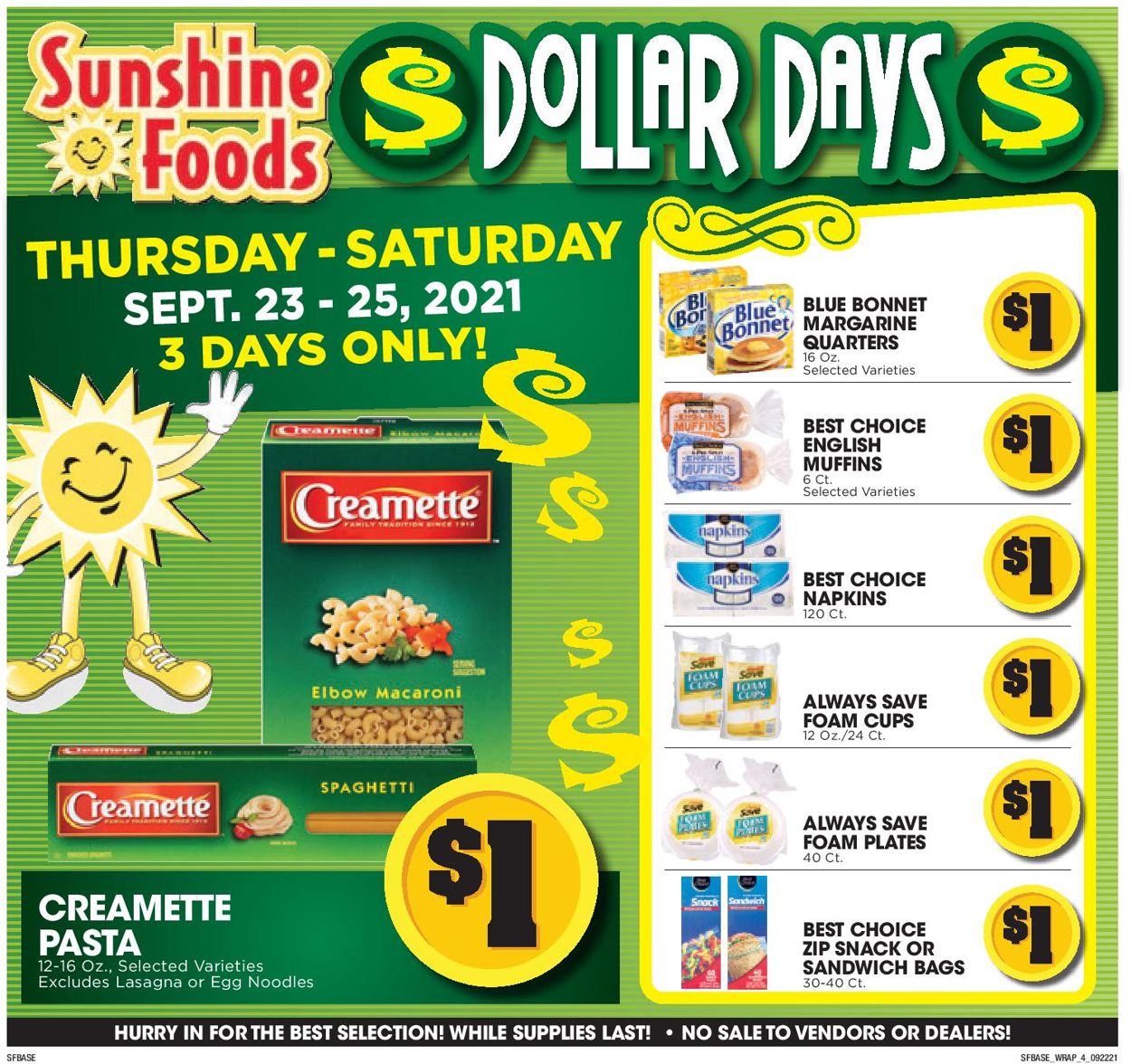 Sunshine Foods Weekly Ad Circular - valid 09/22-09/28/2021 (Page 11)