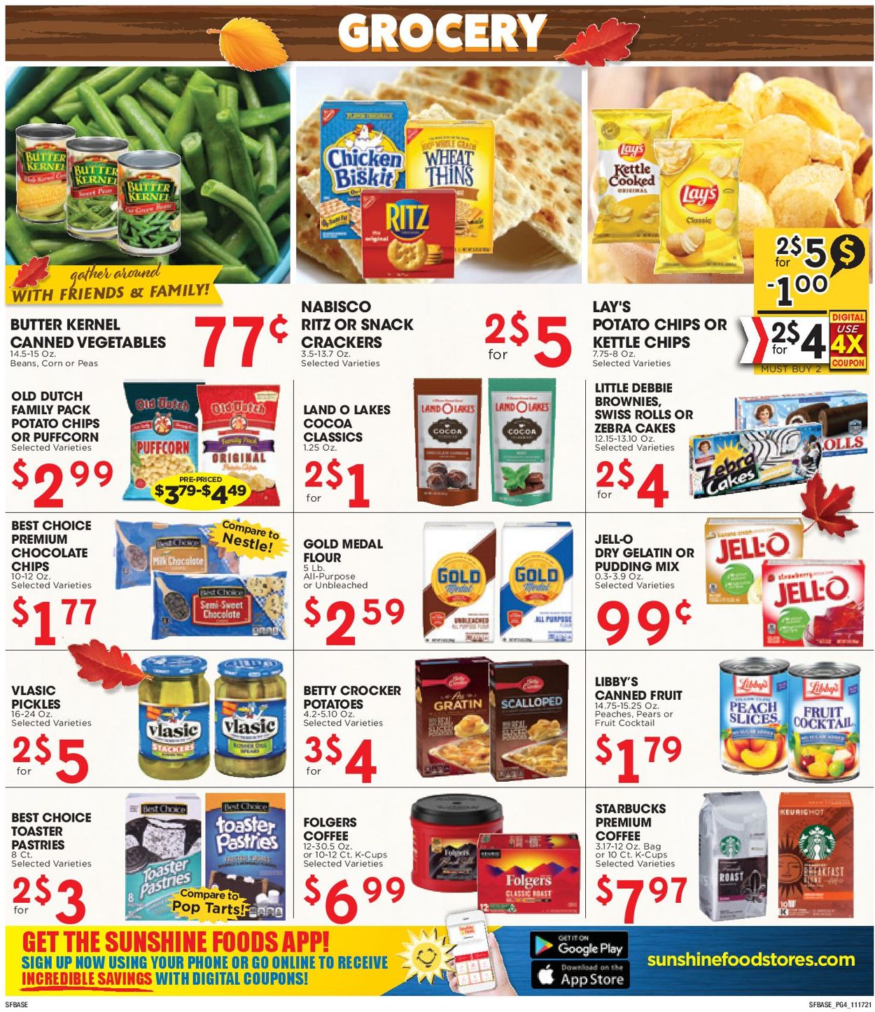 Sunshine Foods THANKSGIVING 2021 Weekly Ad Circular - valid 11/17-11/30/2021 (Page 4)